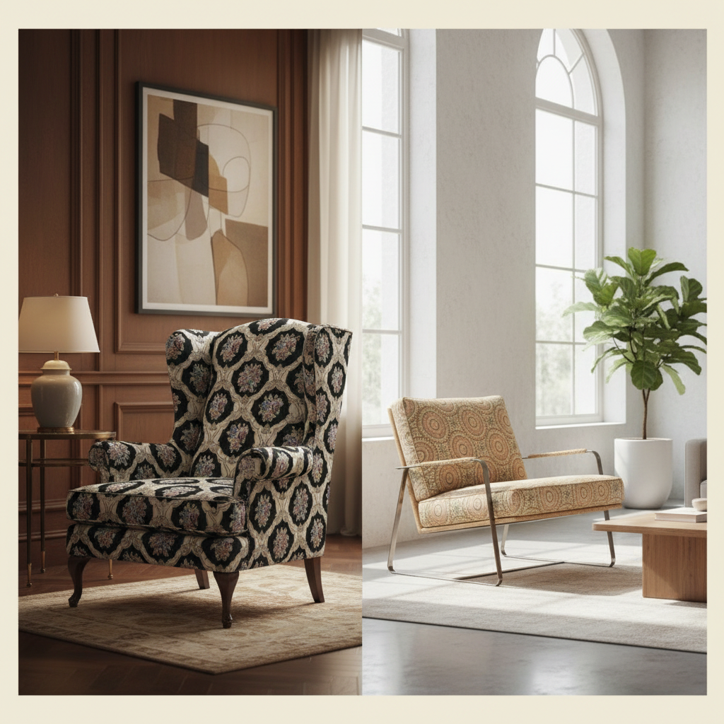 Damask vs Geometric Woven Jacquard for Accent Chairs: B2B Spec Guide