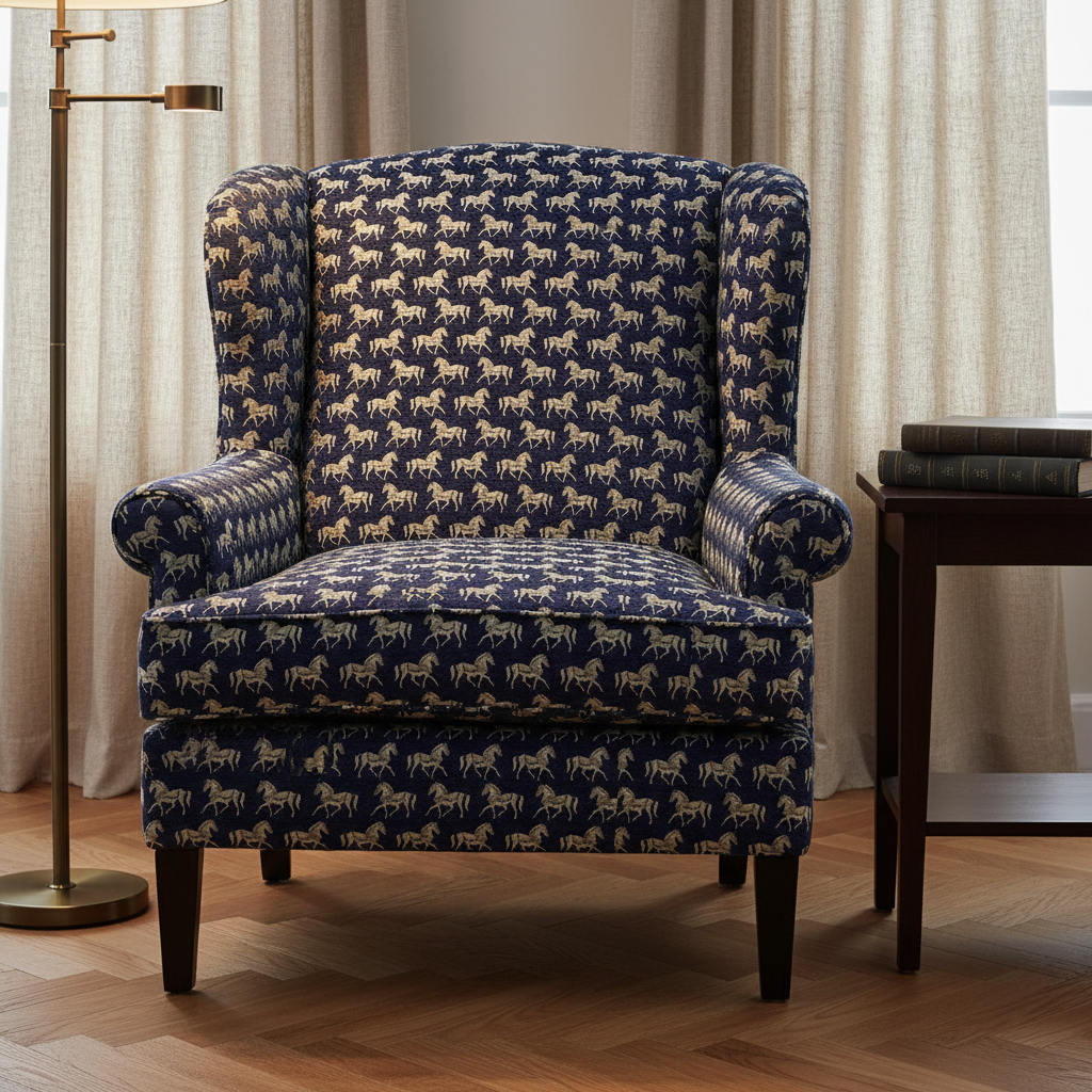 Figurative Chenille Jacquard for Statement Upholstery: Horse & Butterfly Motif Spec Guide for B2B Buyers