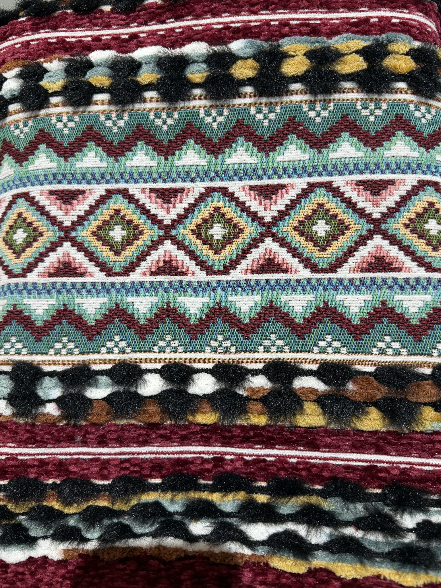 Bohemian Handwoven-Look Specialty Yarn Jacquard Upholstery Fabric Sofa & Upholstery Fabric