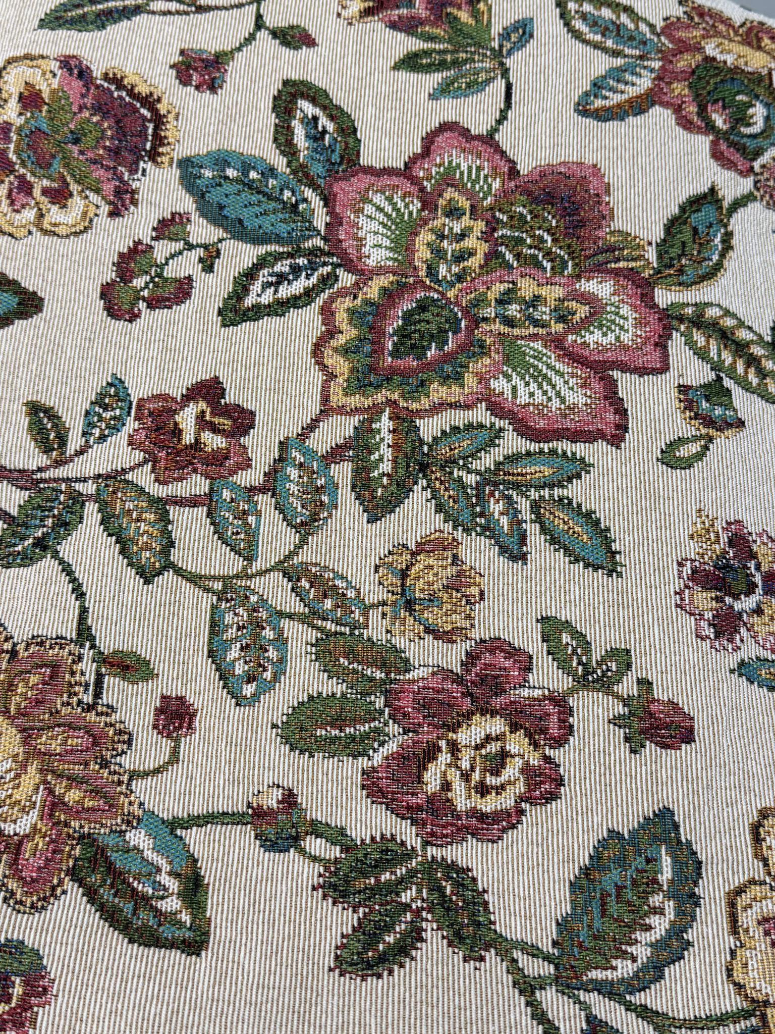 Customizable Floral Linen-Like Polyester Jacquard Fabric Polyester Jacquard Fabric