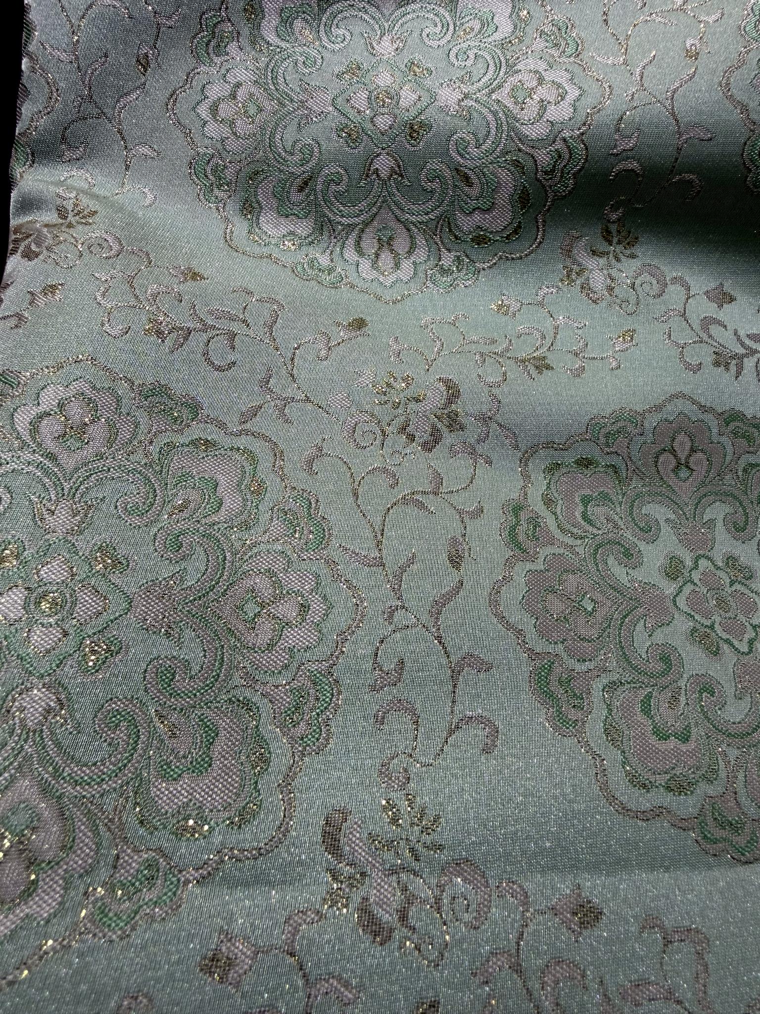 SJ160 Customizable Songjin-Style Polyester Brocade Jacquard Fabric Jacquard Apparel Fabric