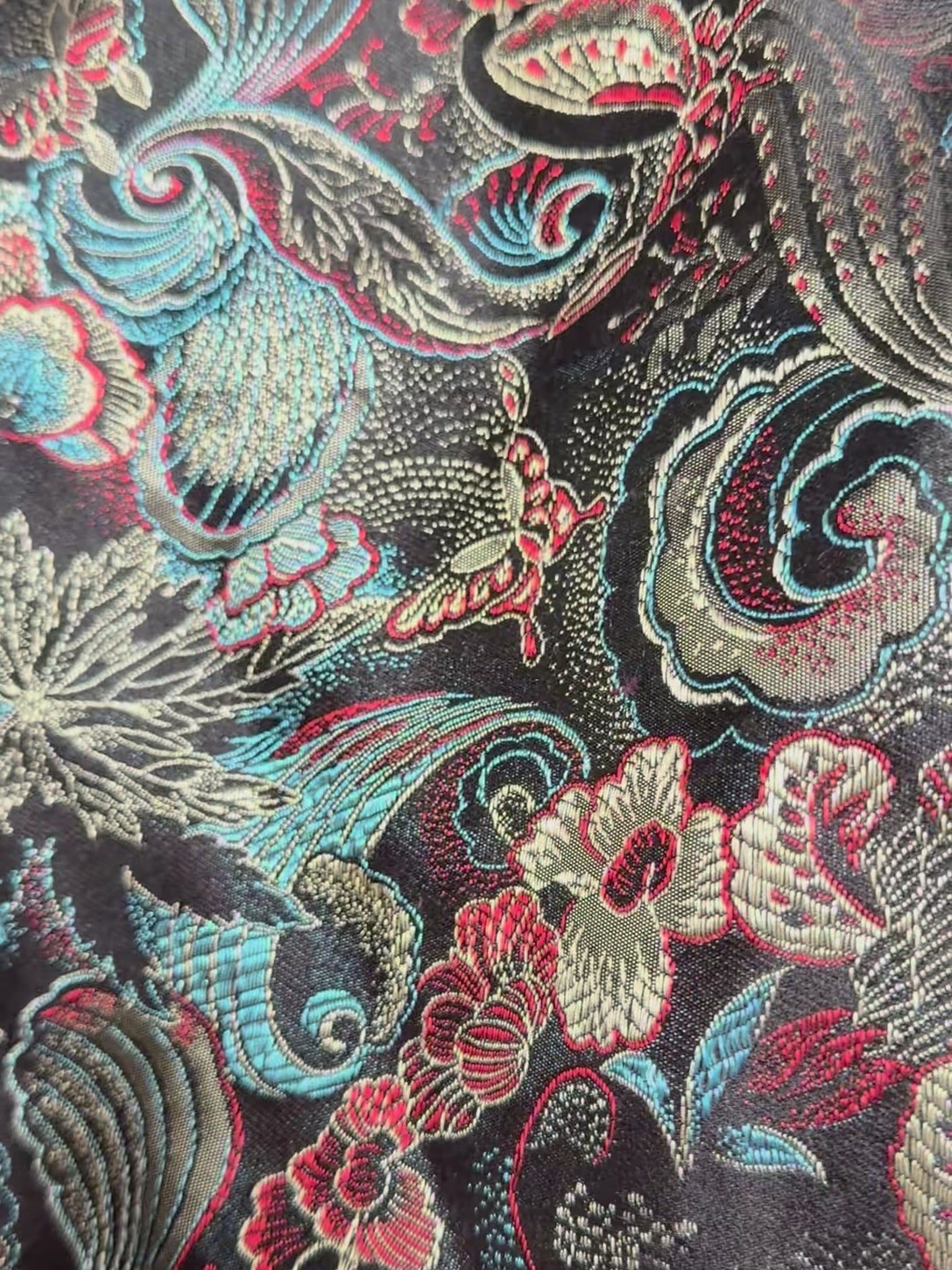 Songjin-Style Floral Paisley Brocade Jacquard Fabric Brocade Jacquard Fabric