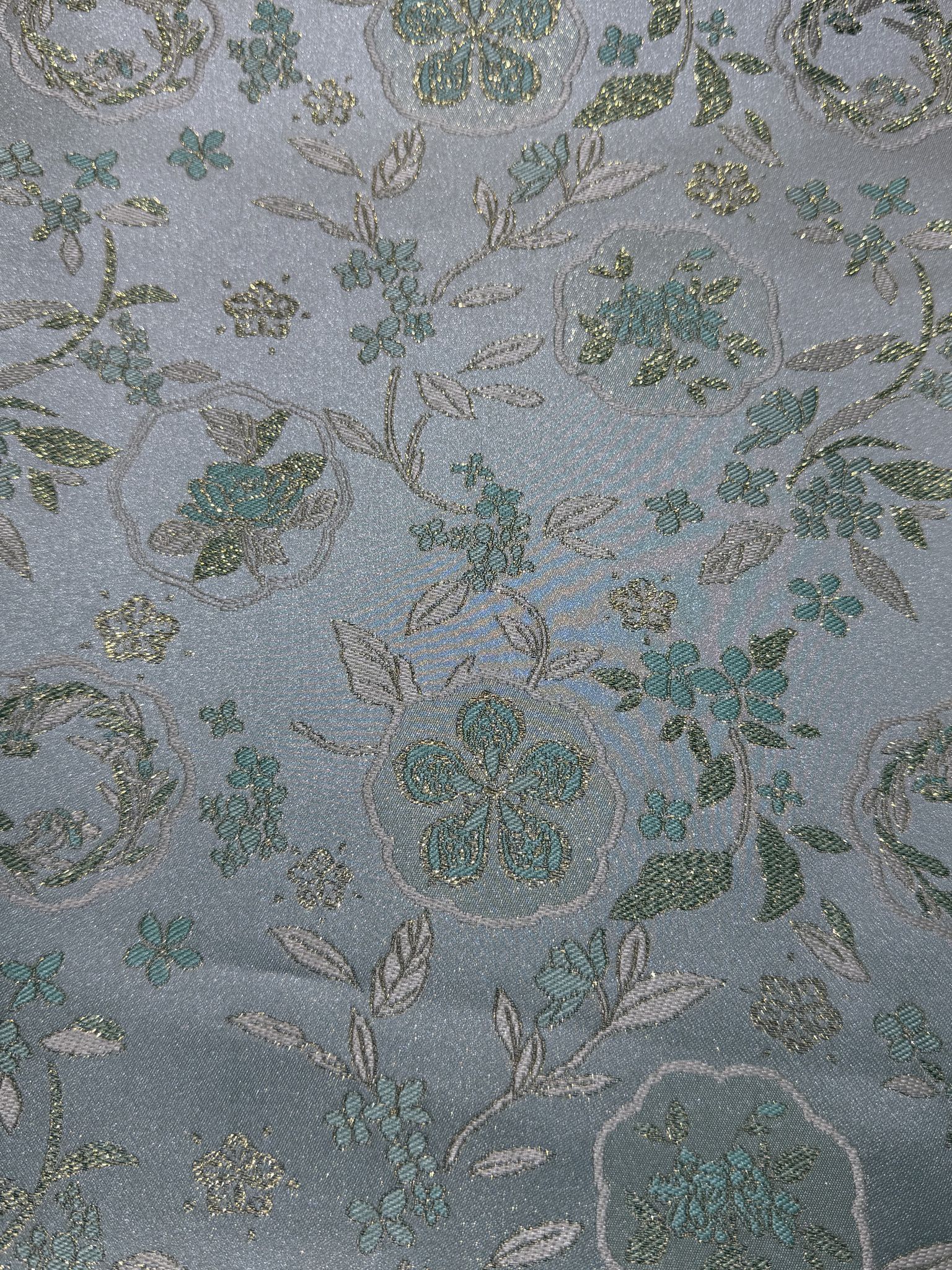 Songjin-Style Floral Vine Brocade Jacquard Fabric Brocade Jacquard Fabric