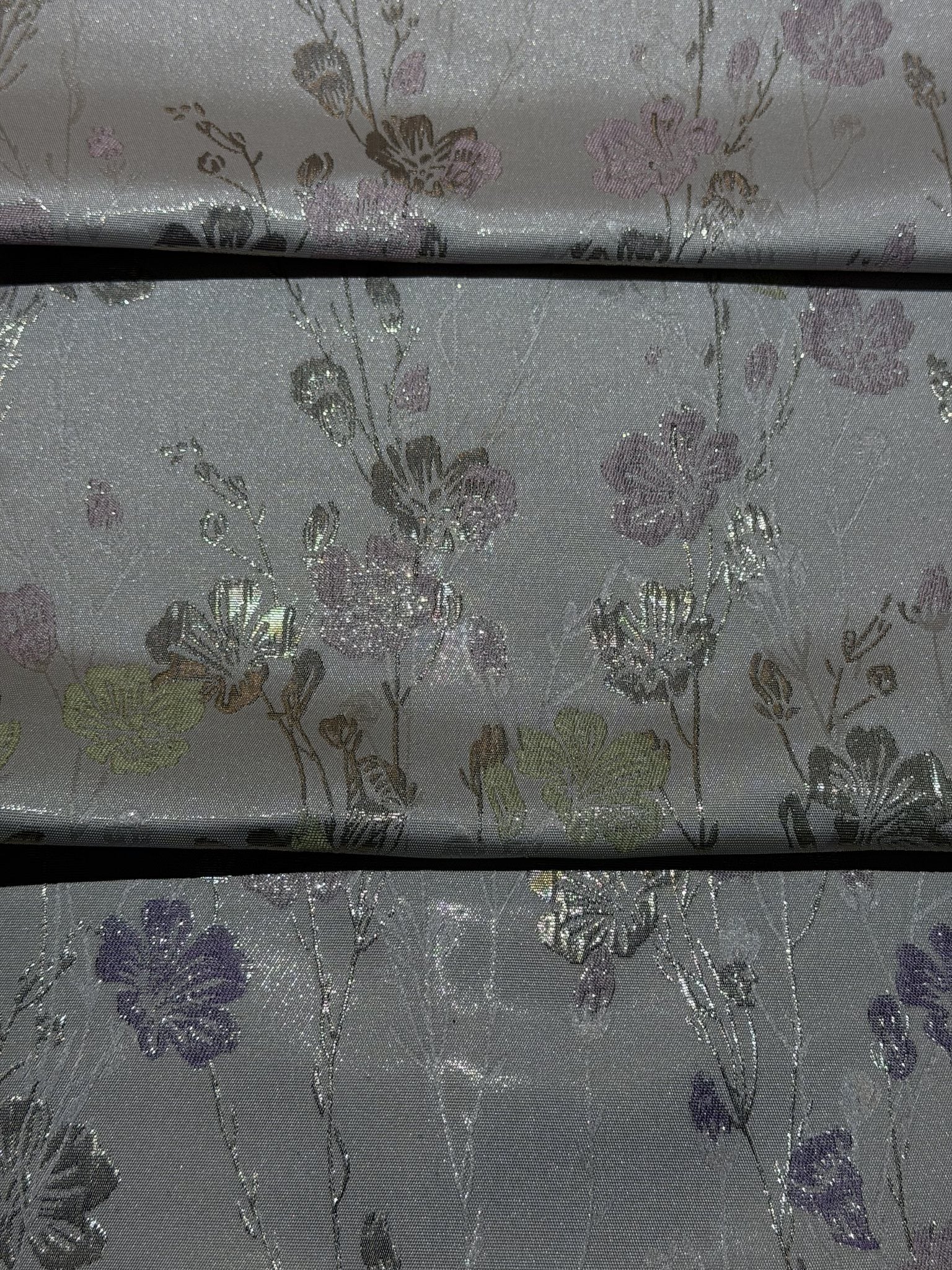 Songjin-Style Foil-Embossed Floral Brocade Jacquard Fabric Brocade Jacquard Fabric