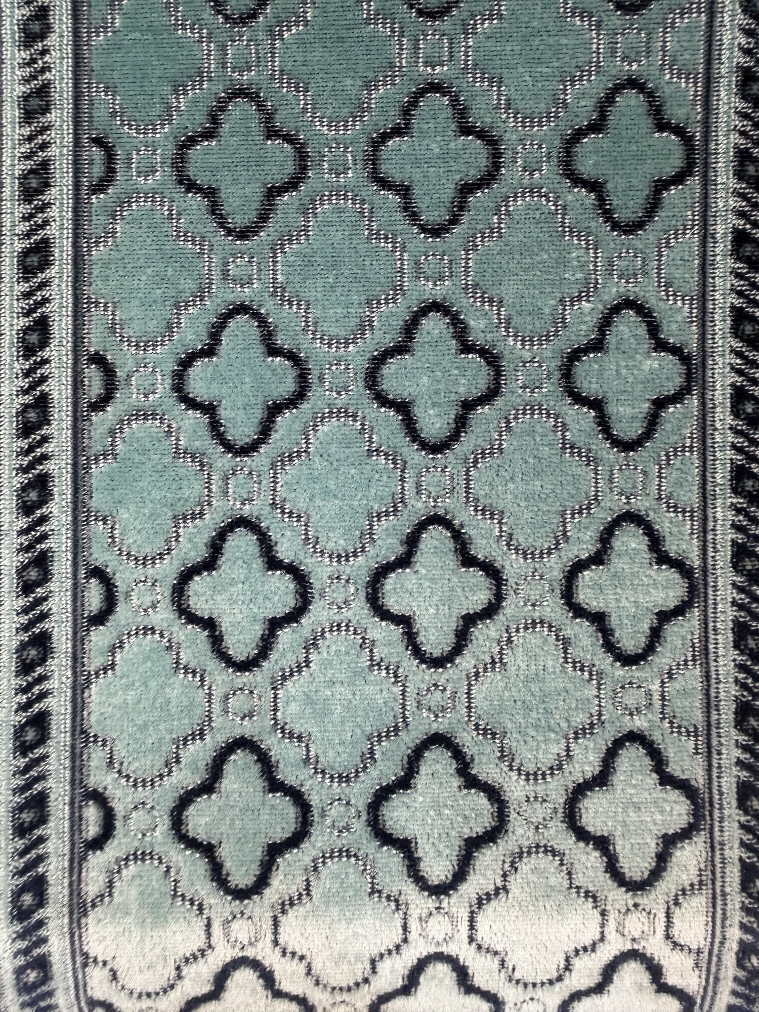 Ornamental Geometric Cut Velvet Upholstery Fabric Sofa & Upholstery Fabric