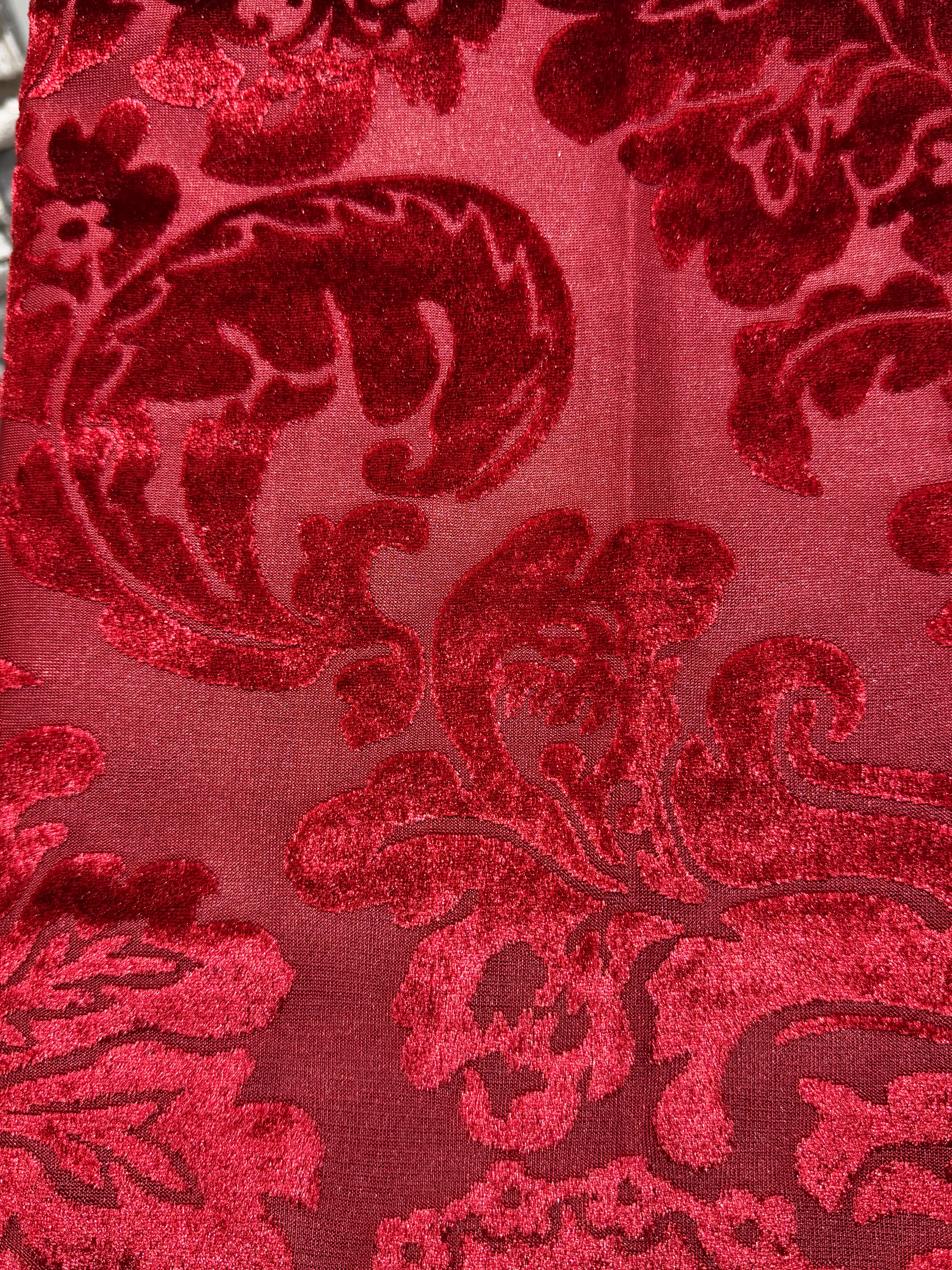 2146B-5 Customizable Metallic Lurex Cut Velvet Upholstery Fabric Sofa & Upholstery Fabric