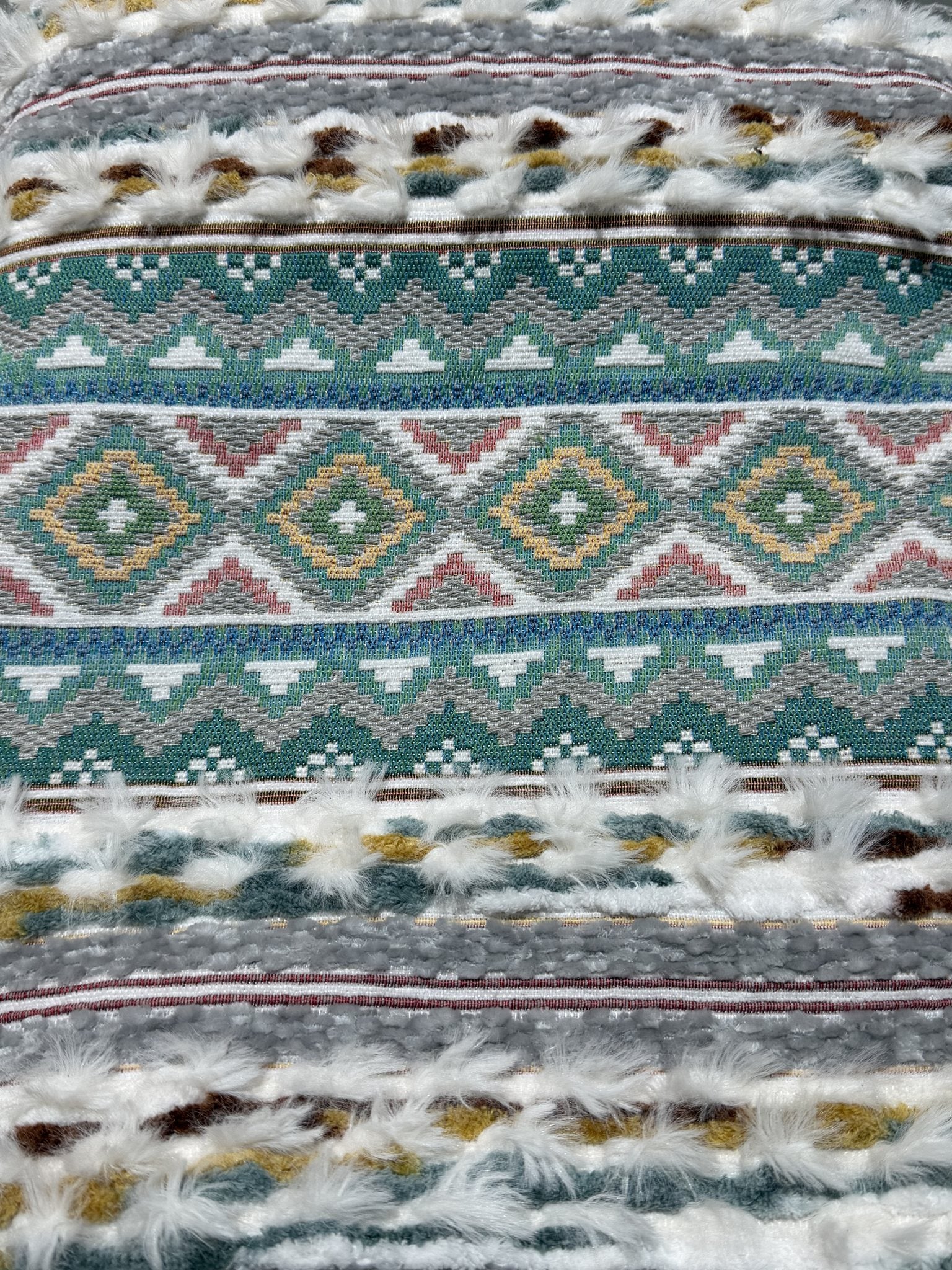 Bohemian Handwoven-Look Specialty Yarn Jacquard Upholstery Fabric Sofa & Upholstery Fabric