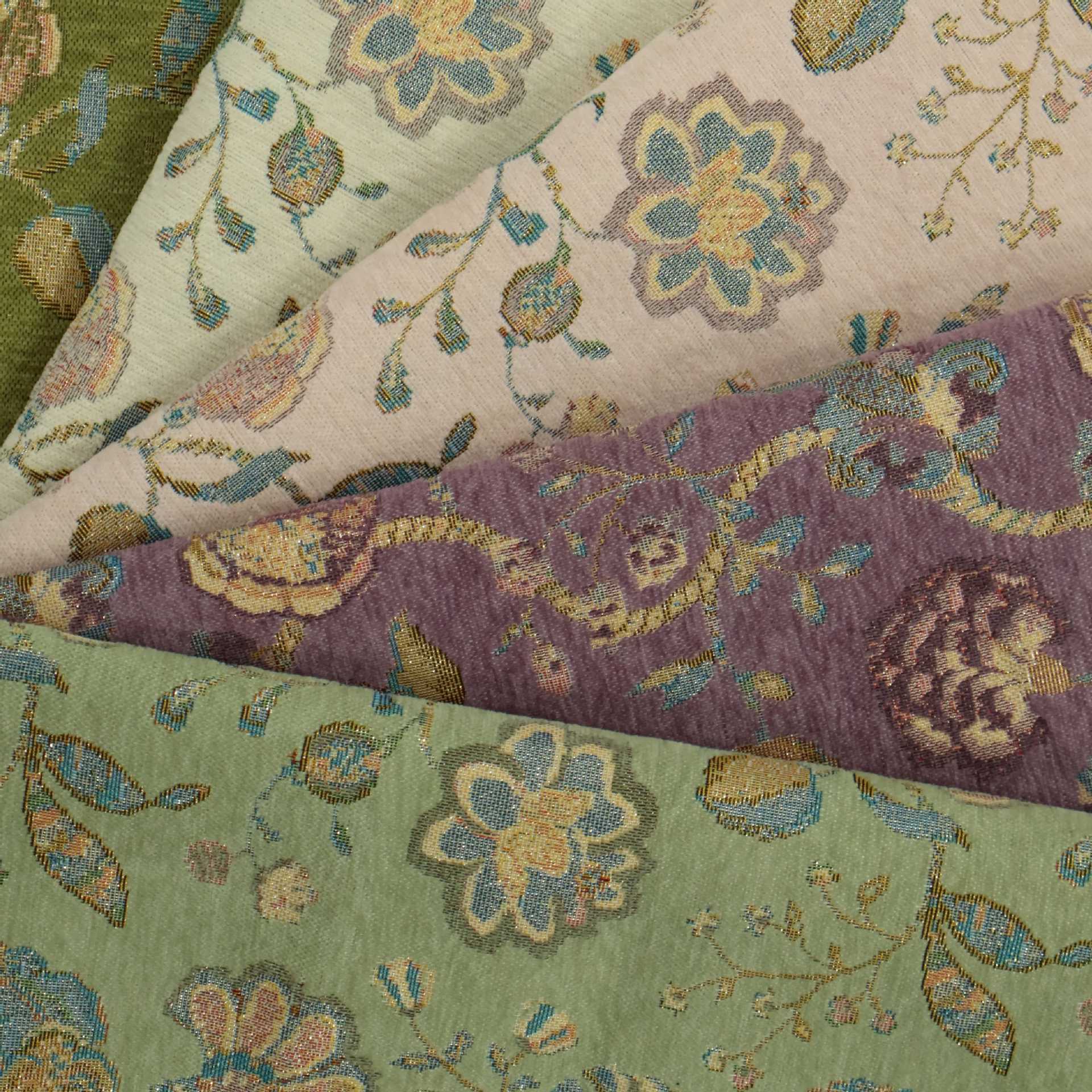 Garden Rose Chenille Jacquard Upholstery Fabric additional mill colorway or face 2