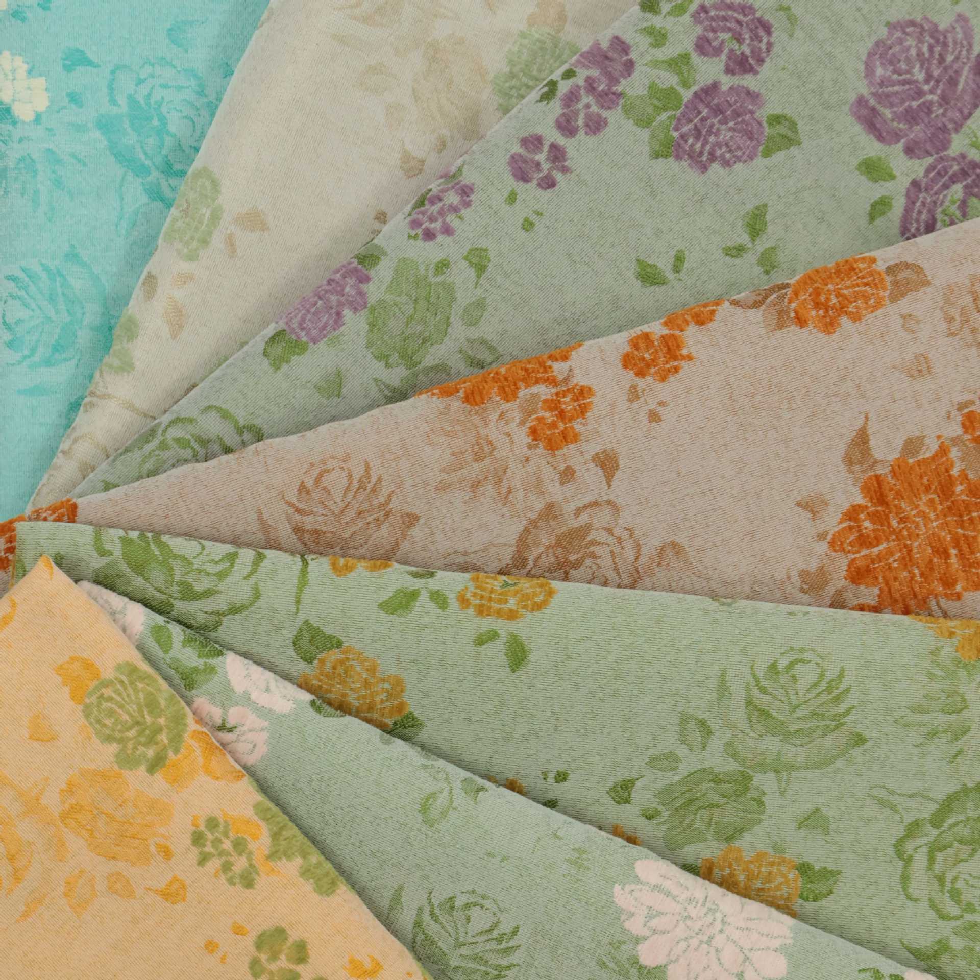 Rose Vine Chenille Jacquard Apparel Fabric additional mill colorway or face 2
