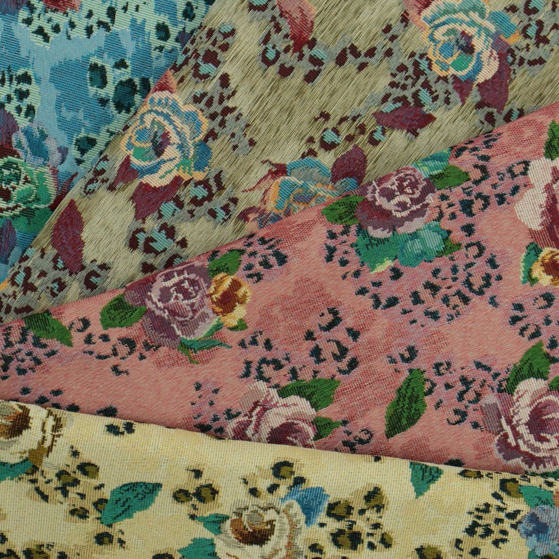 Vintage Rose Jacquard Sofa Curtain Fabric additional mill colorway or face 2