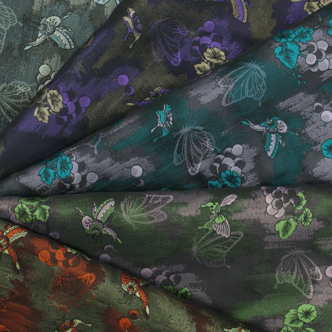 Ink-Wash Butterfly Jacquard Apparel Fabric additional mill colorway or face 2