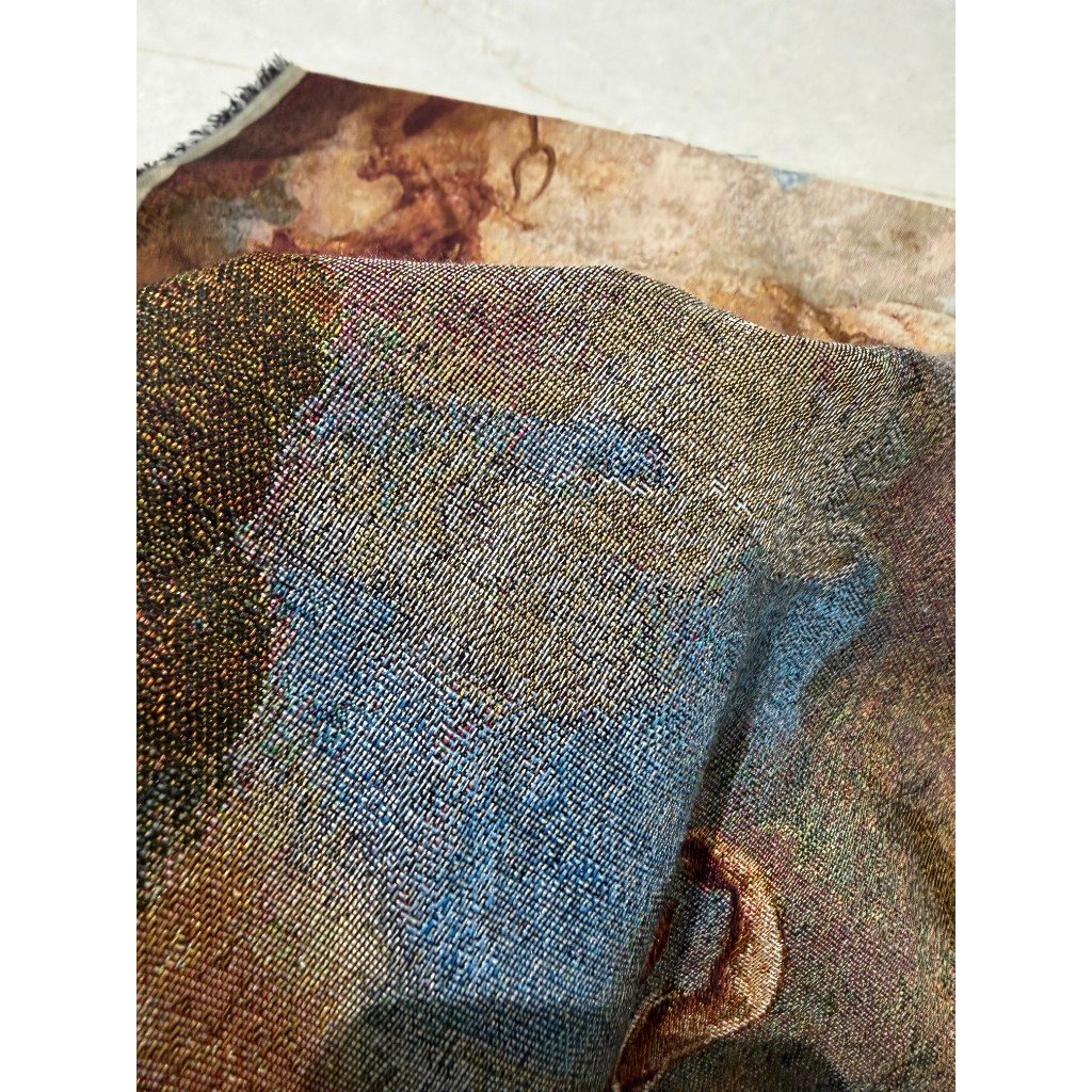 European Mural Scene Jacquard Tapestry Fabric Tapestry