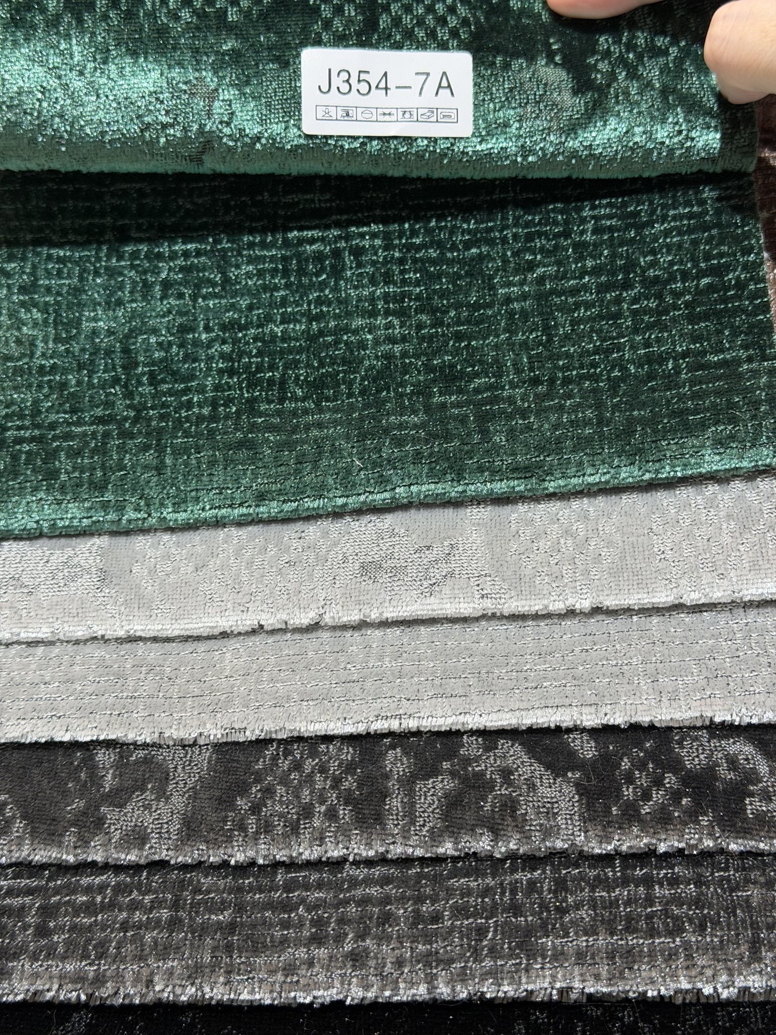 J354 Customizable Metallic Lurex Cut Velvet Upholstery Fabric Sofa & Upholstery Fabric