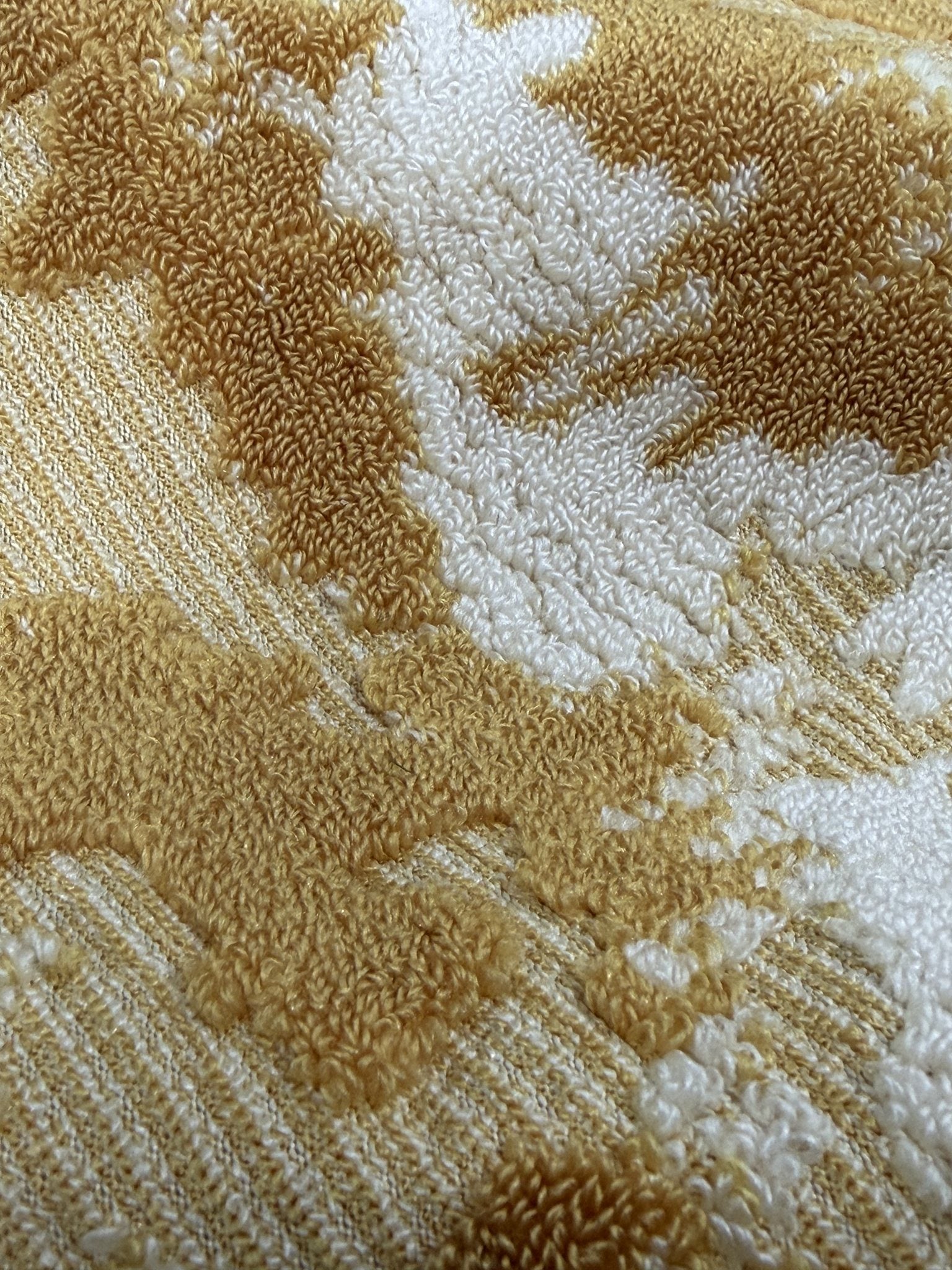 Close-up of mottled cut velvet jacquard pile