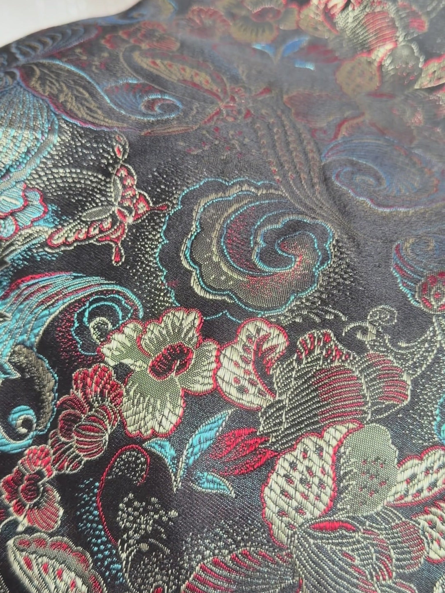 Songjin-Style Floral Paisley Brocade Jacquard Fabric Brocade Jacquard Fabric