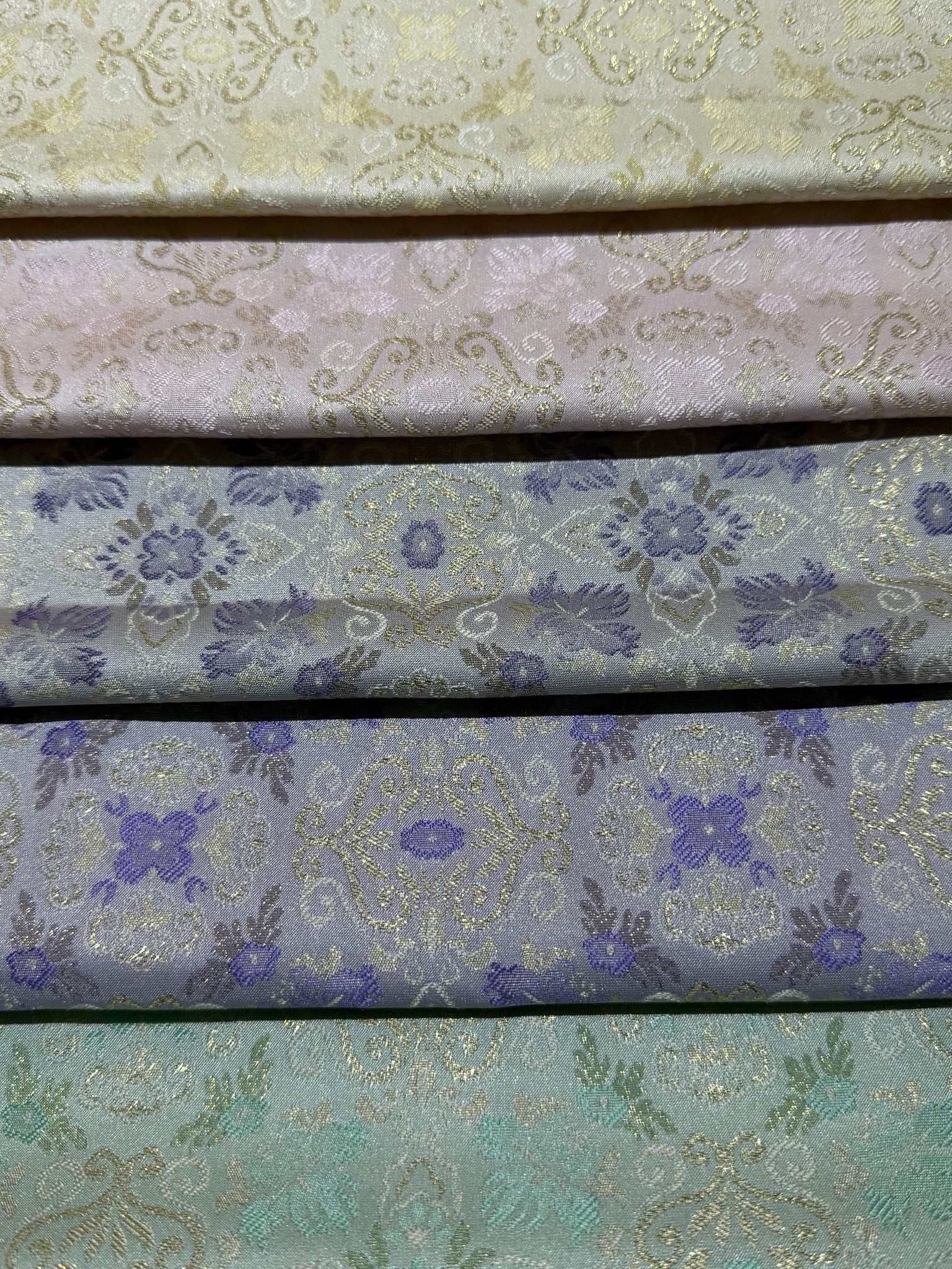 Songjin-Style Floral Vine Brocade Jacquard Fabric Brocade Jacquard Fabric