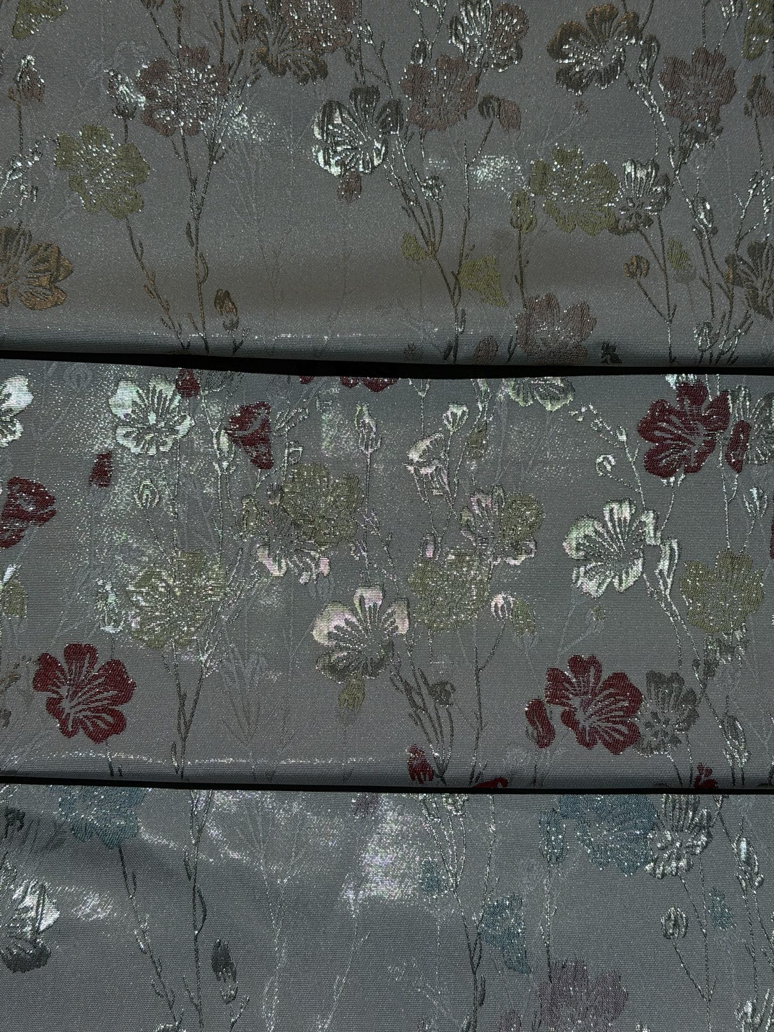 Songjin-Style Foil-Embossed Floral Brocade Jacquard Fabric Brocade Jacquard Fabric