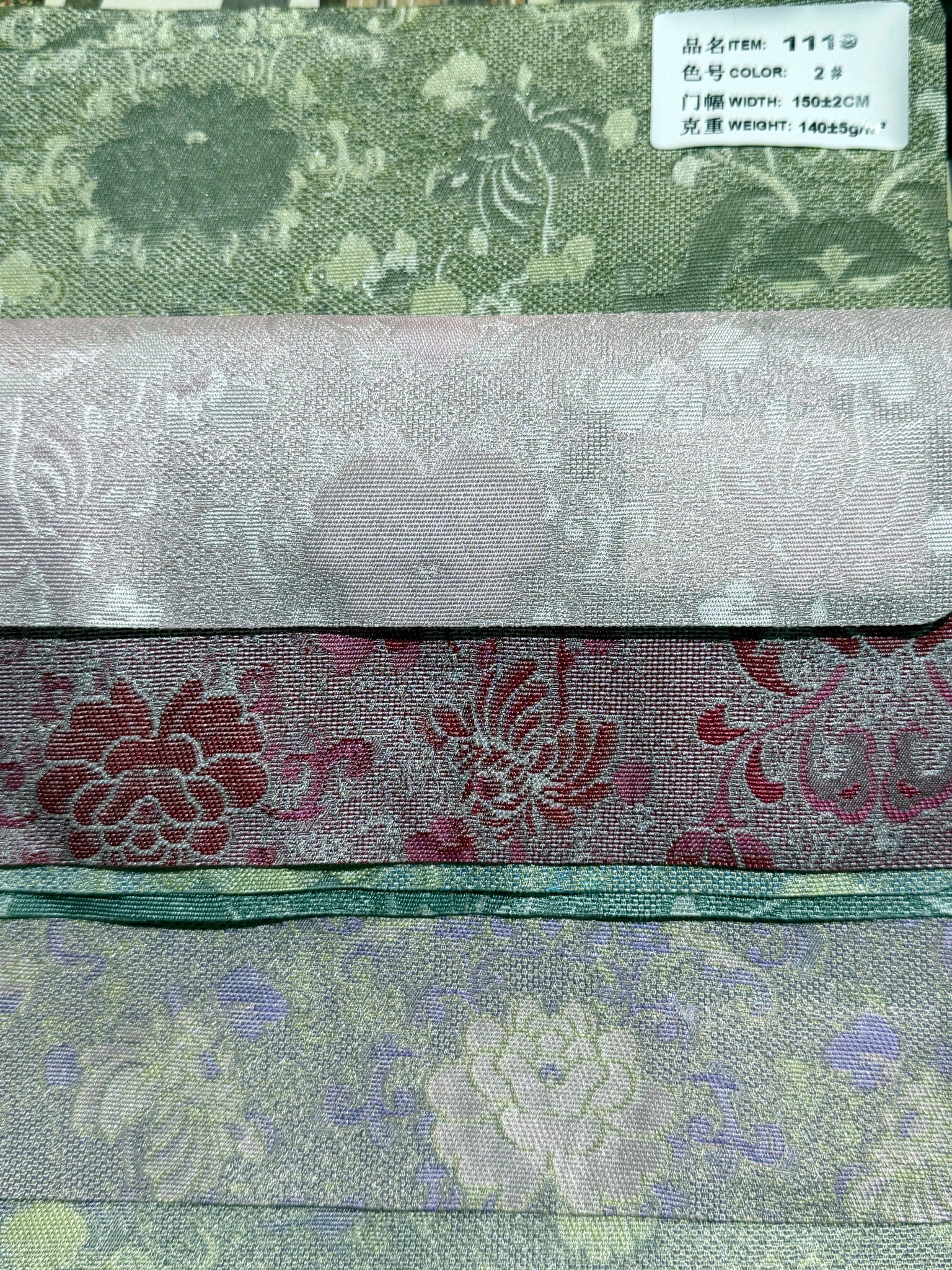 1113 Customizable Songjin-Style Lightweight Brocade Jacquard Fabric Jacquard Apparel Fabric