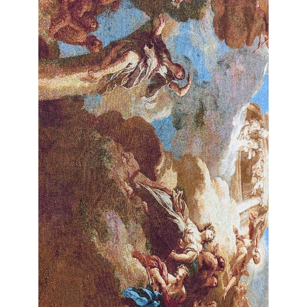 European Mural Scene Jacquard Tapestry Fabric Tapestry