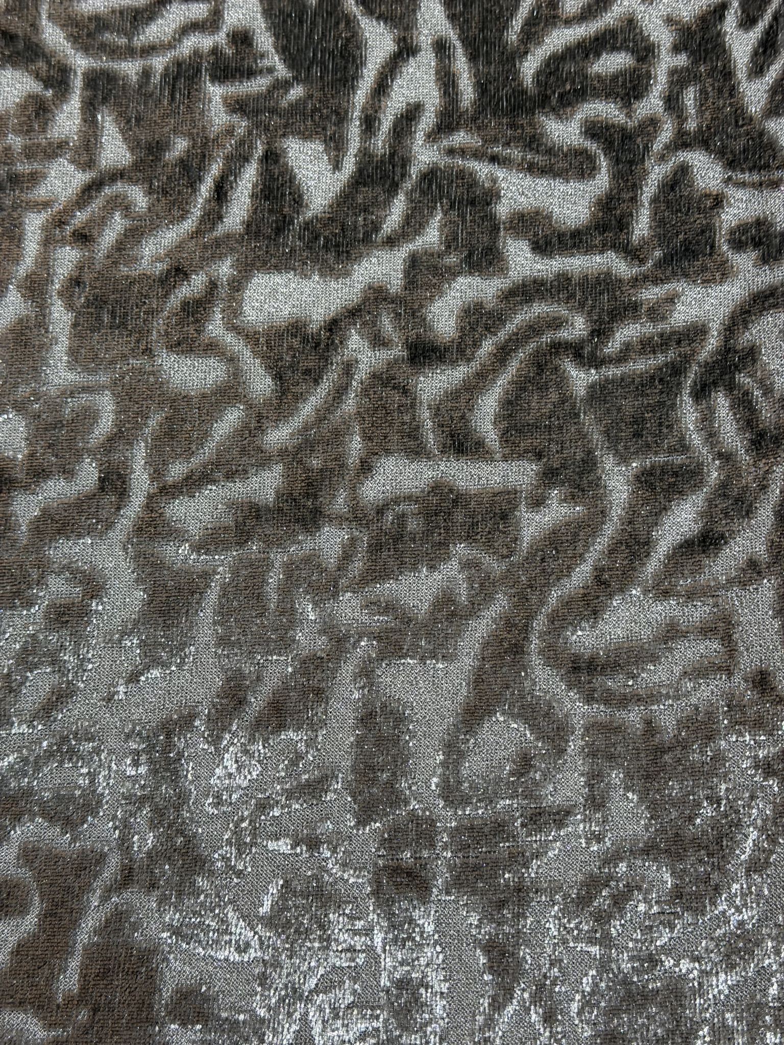 J354 Customizable Metallic Lurex Cut Velvet Upholstery Fabric Sofa & Upholstery Fabric