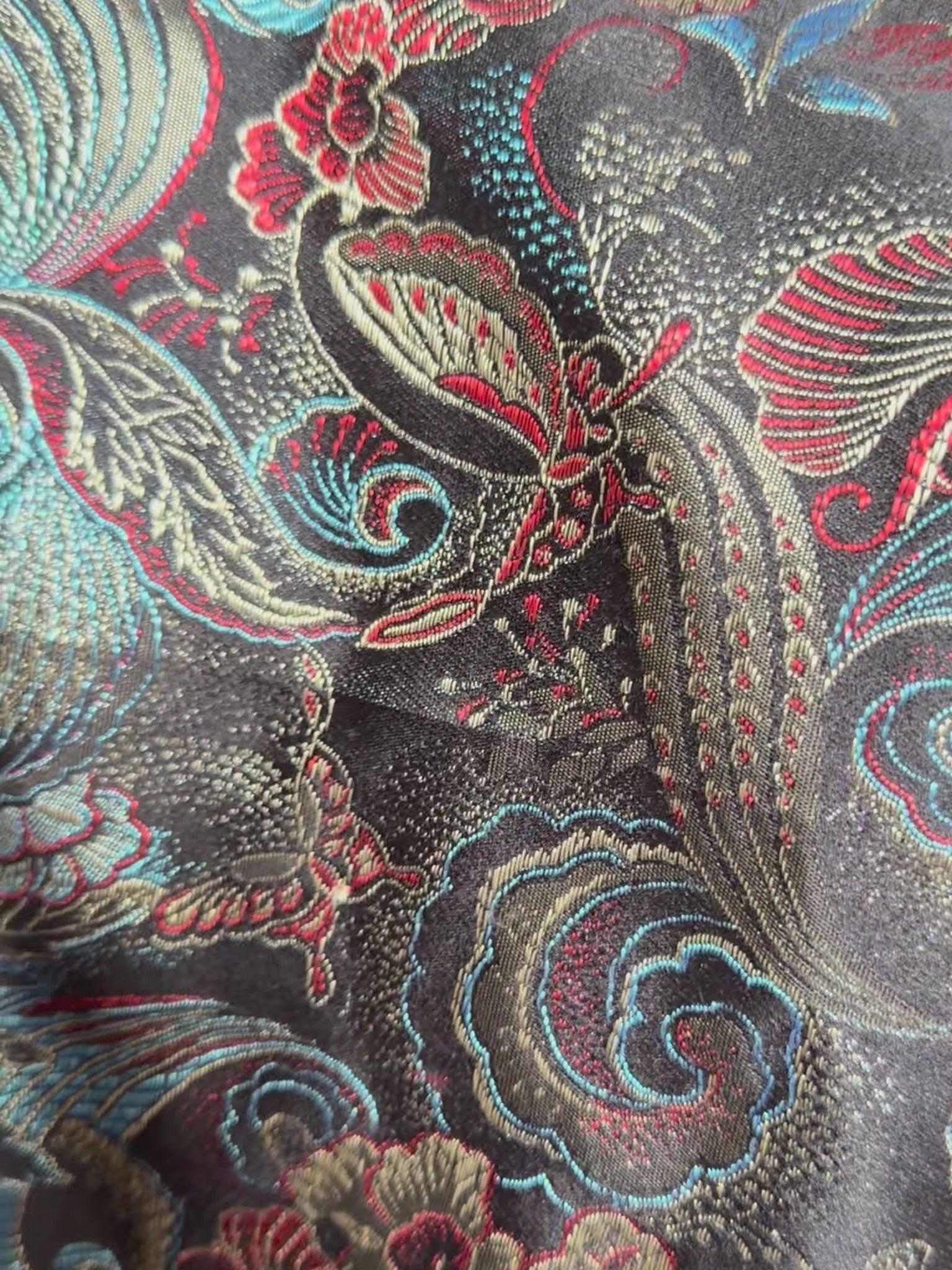 Songjin-Style Floral Paisley Brocade Jacquard Fabric Brocade Jacquard Fabric