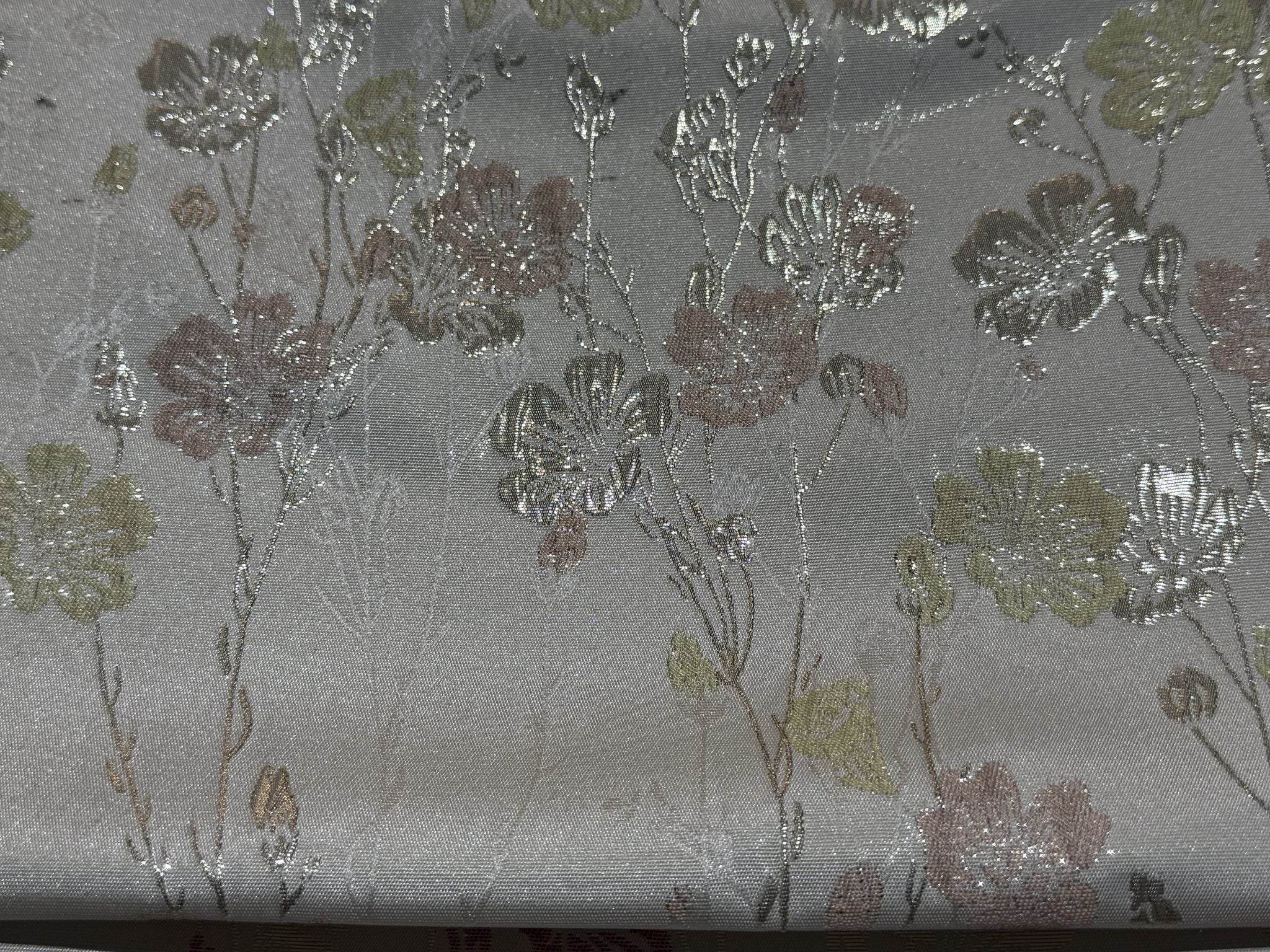 Songjin-Style Foil-Embossed Floral Brocade Jacquard Fabric Brocade Jacquard Fabric