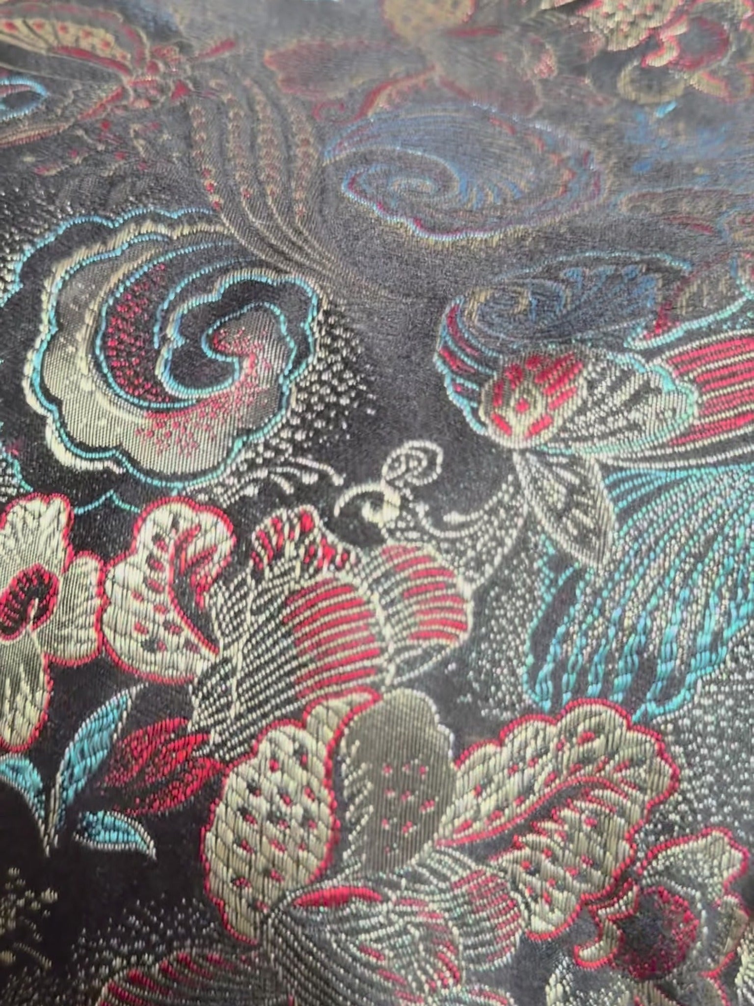 Songjin-Style Floral Paisley Brocade Jacquard Fabric Brocade Jacquard Fabric