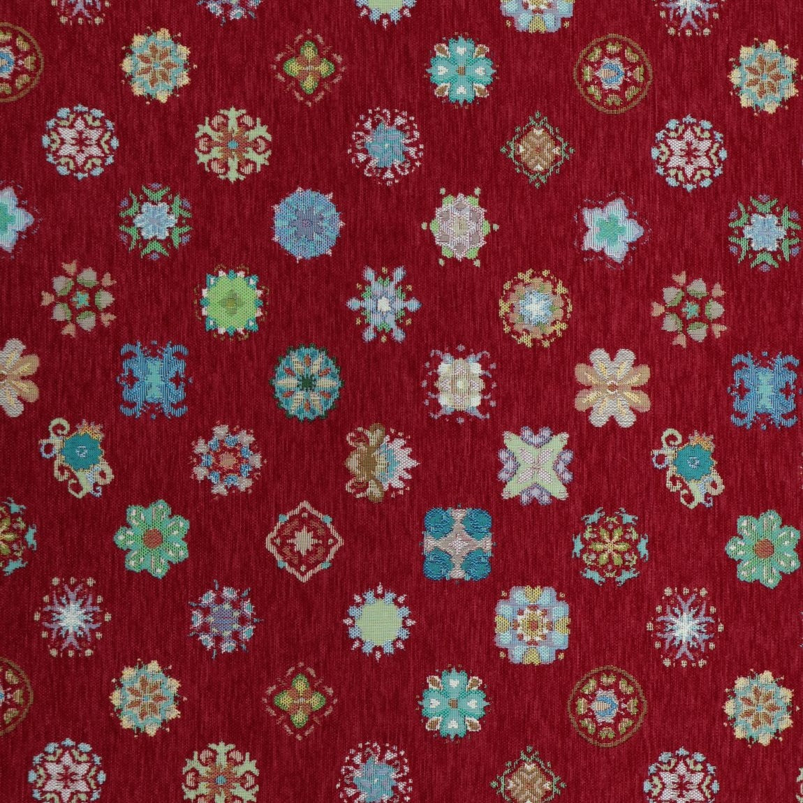 Boho Medallion Chenille Jacquard Upholstery Fabric additional mill colorway or face 5