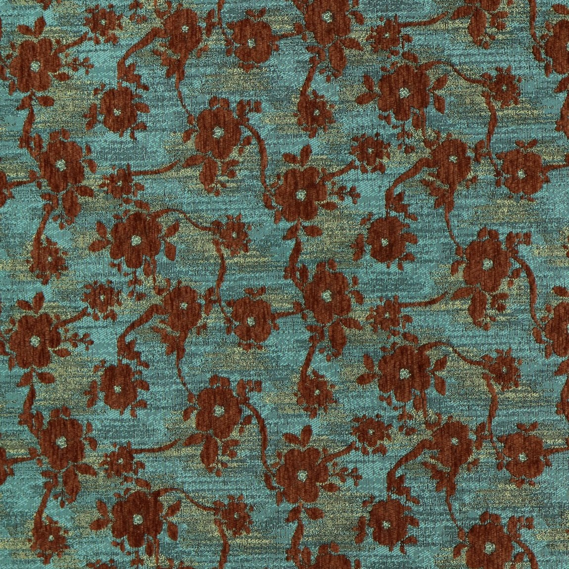Cottage Floral Chenille Jacquard Upholstery Fabric additional mill colorway or face 5