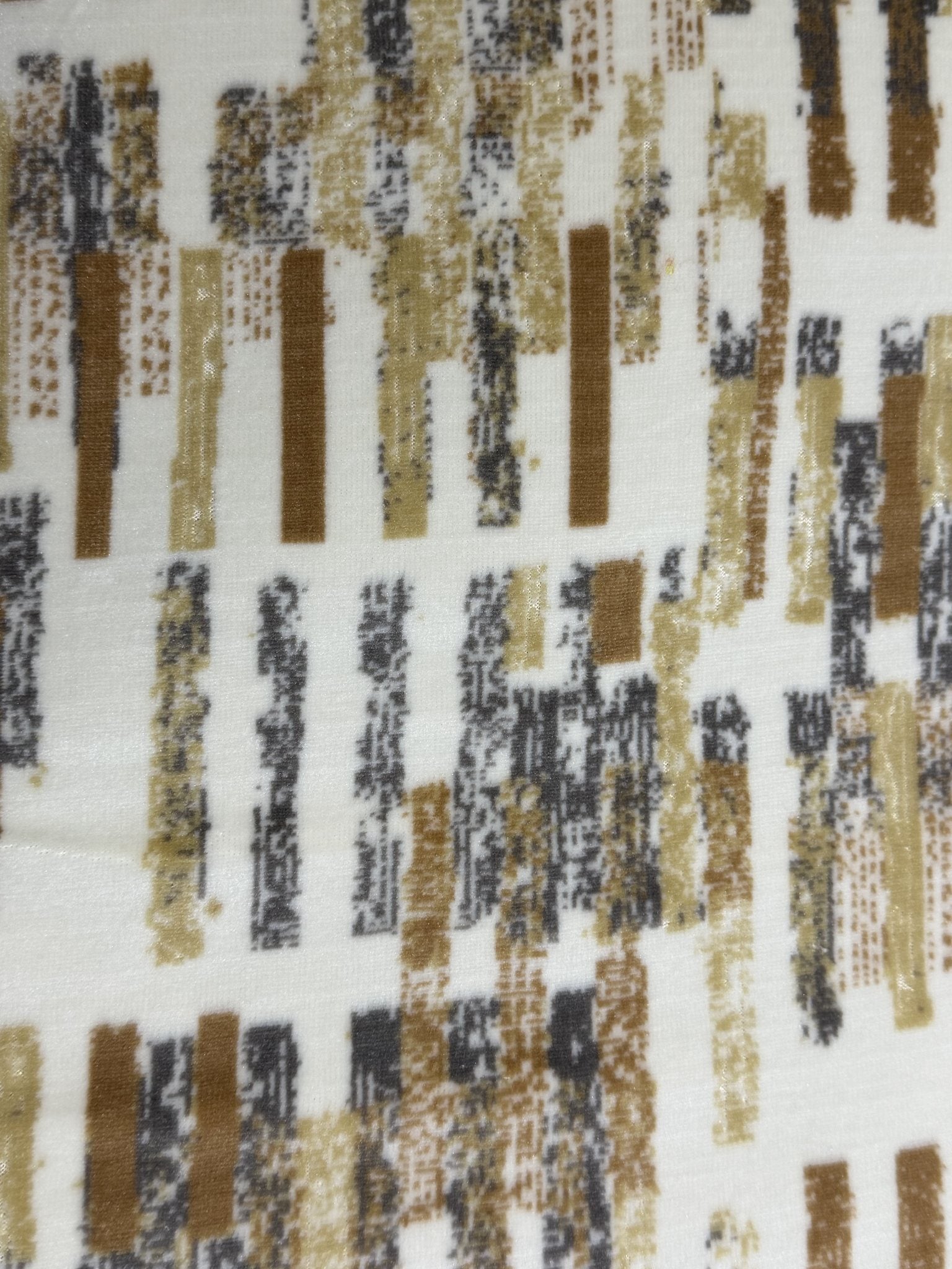 Second crop of distressed vertical-bar cut velvet