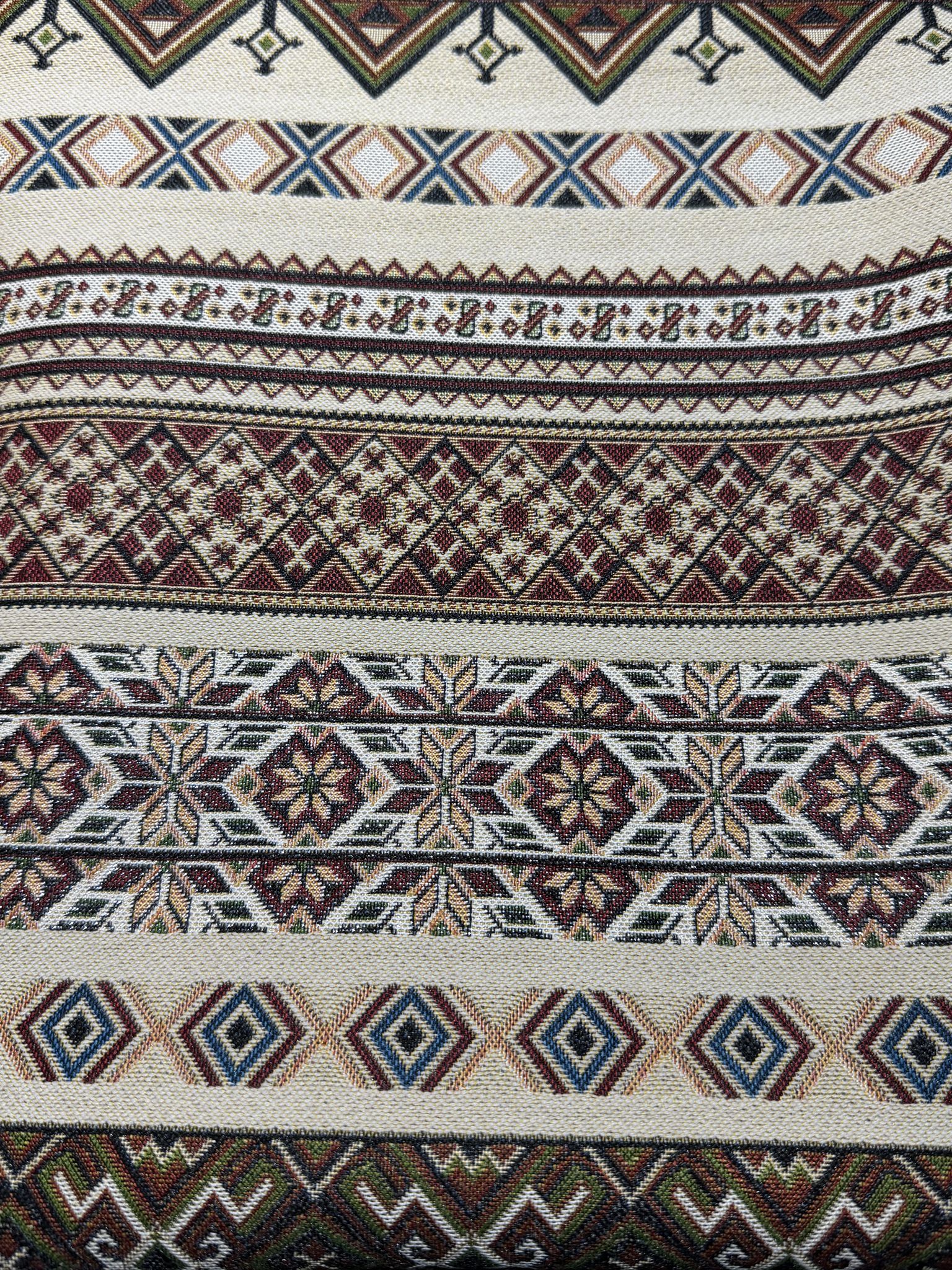 Nordic Geometric Stripe Jacquard Fabric Custom Designer Jacquard