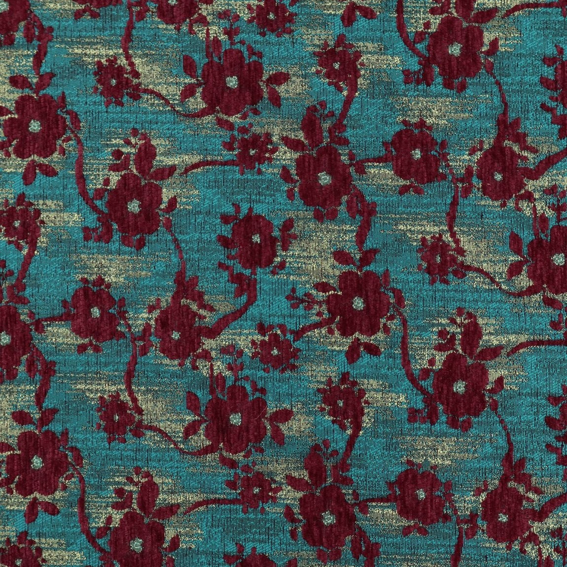 Cottage Floral Chenille Jacquard Upholstery Fabric additional mill colorway or face 6