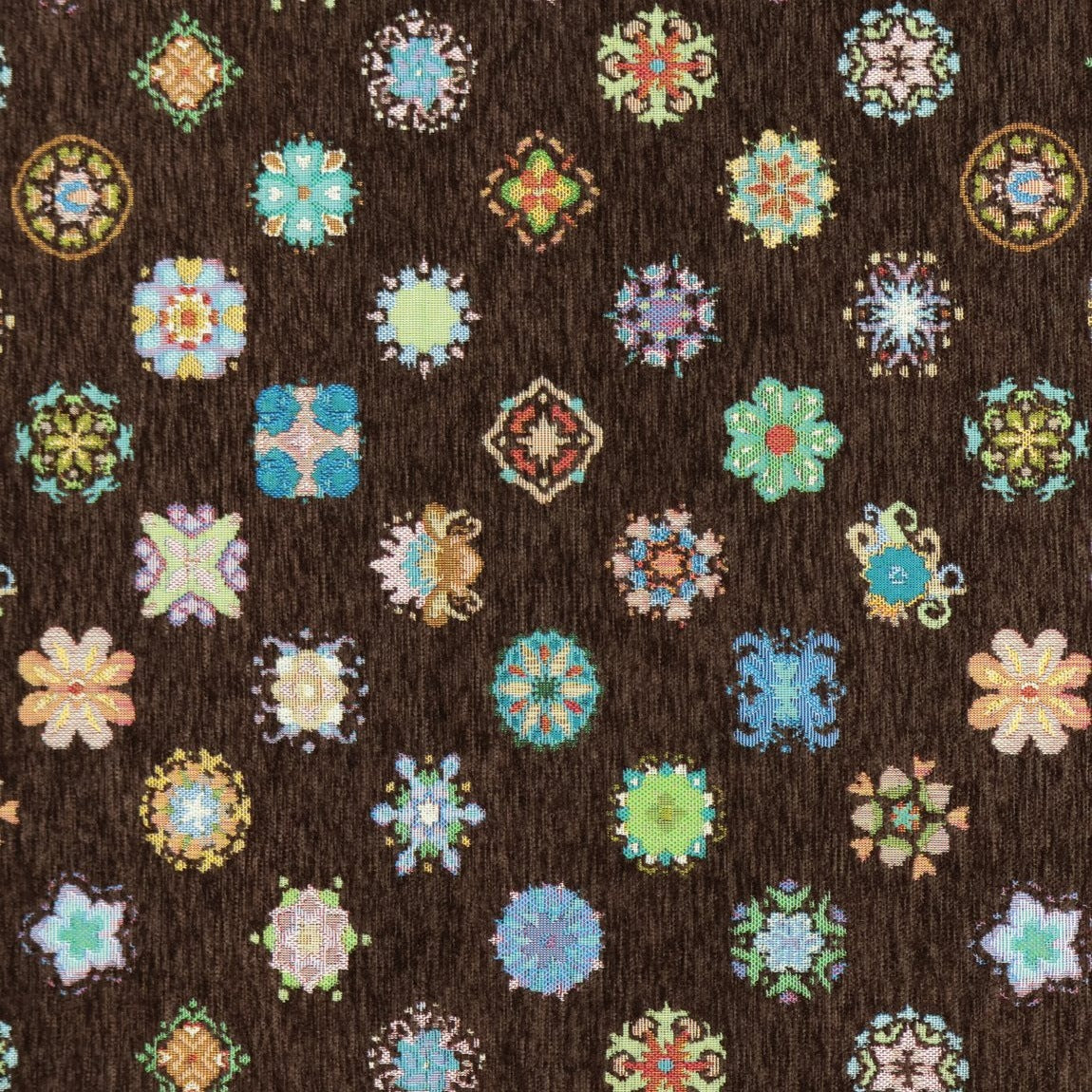 Boho Medallion Chenille Jacquard Upholstery Fabric additional mill colorway or face 6