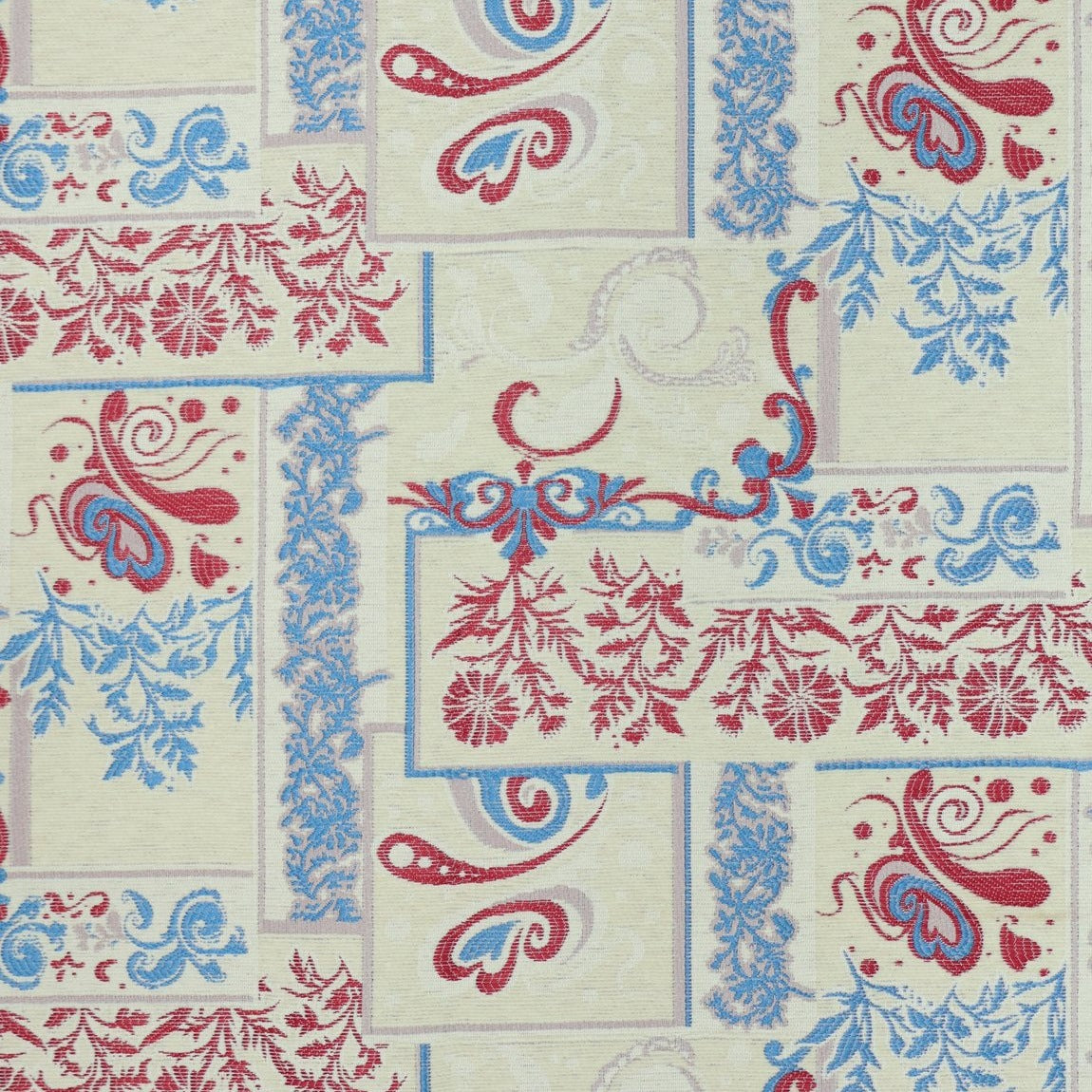 Paisley Tile Chenille Jacquard Sofa Fabric additional mill colorway or face 6