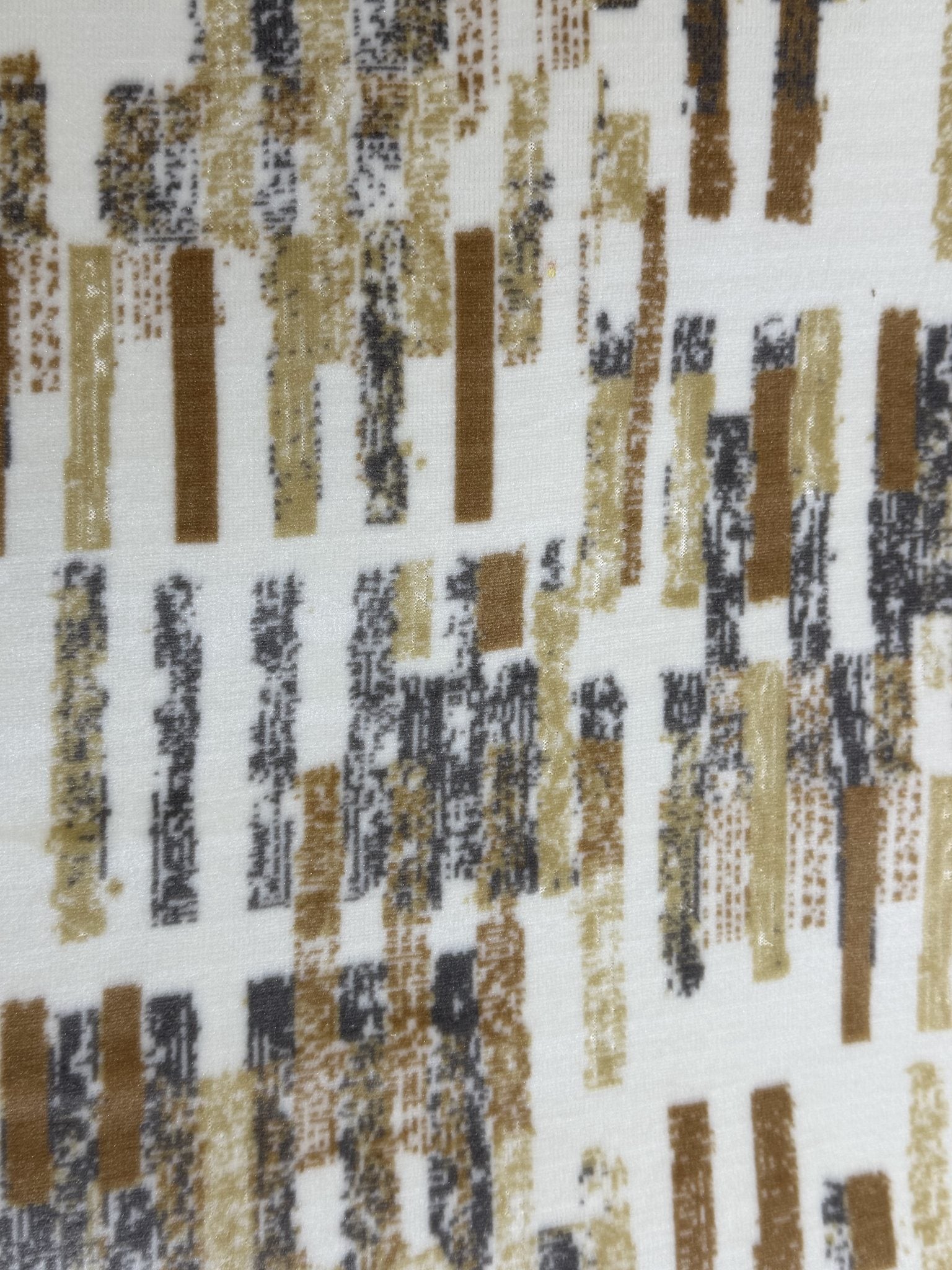Alternate crop of distressed vertical-bar cut velvet