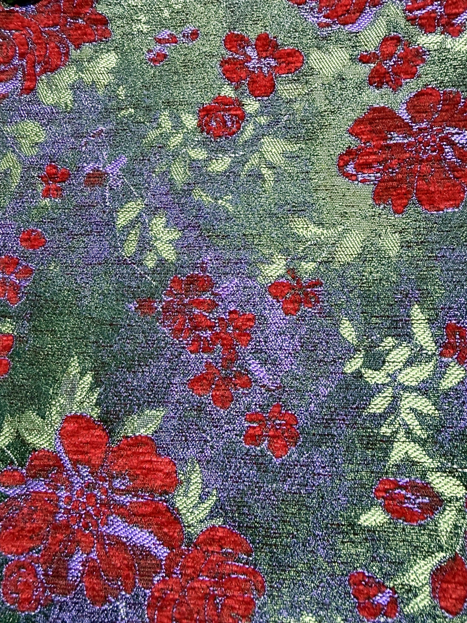Customizable Vintage Floral Chenille Jacquard Fabric Chenille Jacquard Fabric