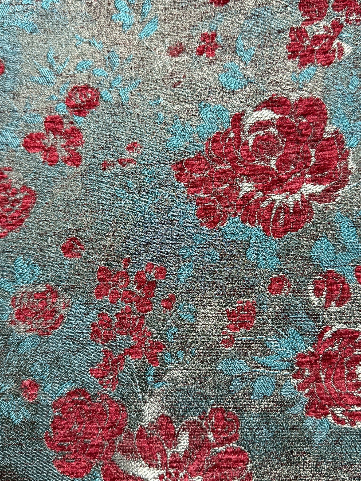 Customizable Vintage Floral Chenille Jacquard Fabric Chenille Jacquard Fabric