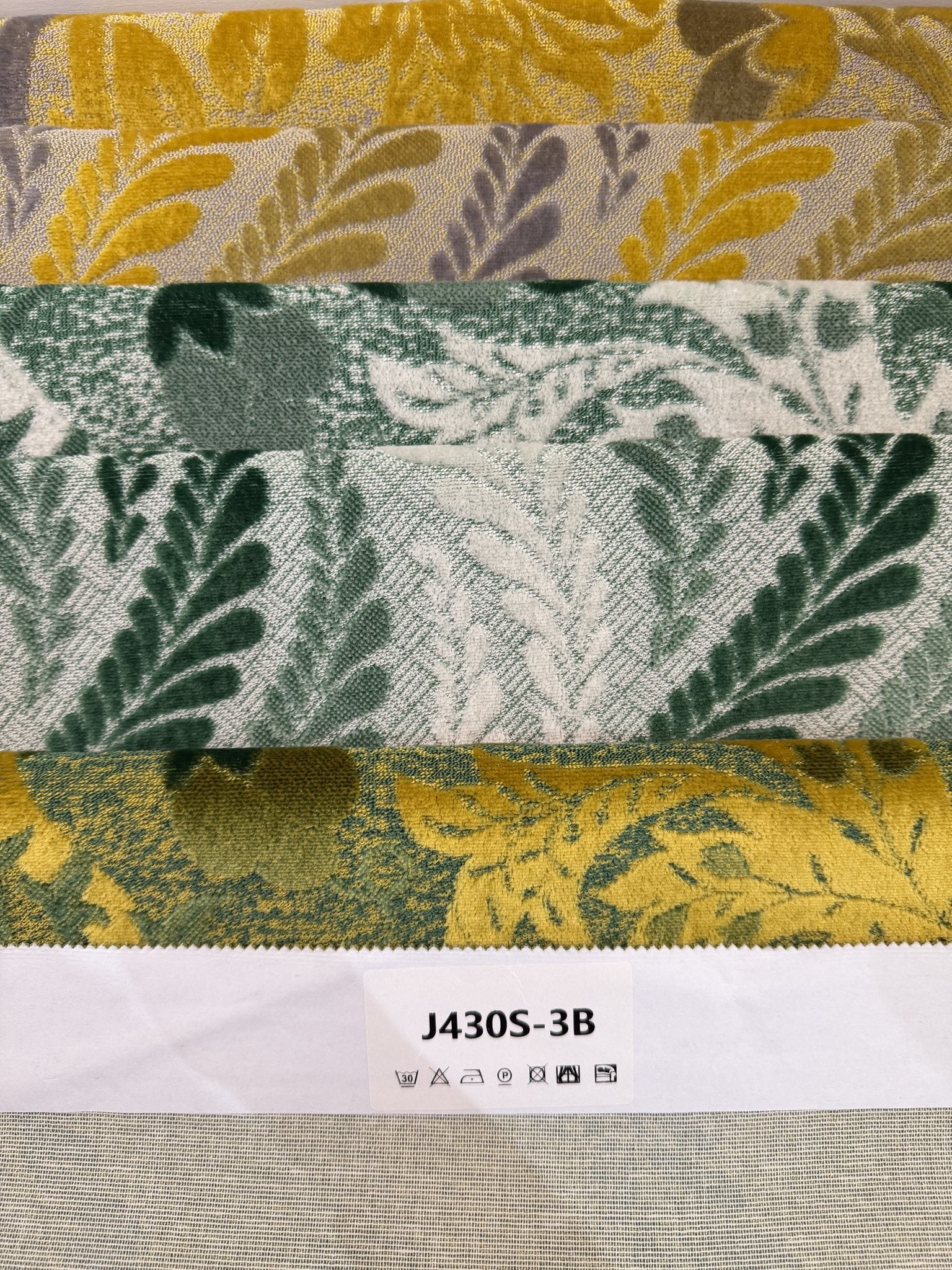 Fern Botanical Cut Velvet Upholstery Fabric Sofa & Upholstery Fabric