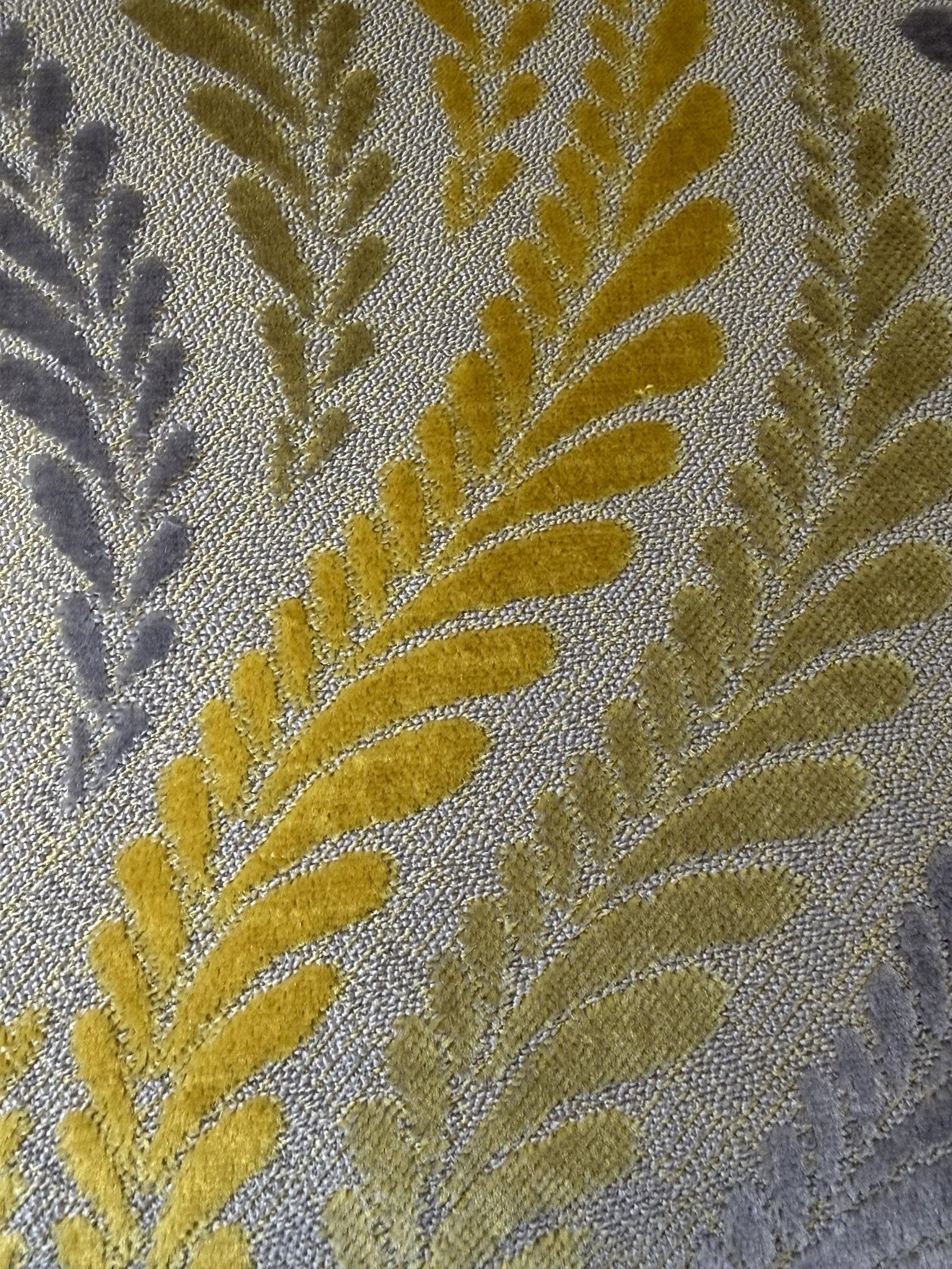 Fern Botanical Cut Velvet Upholstery Fabric Sofa & Upholstery Fabric