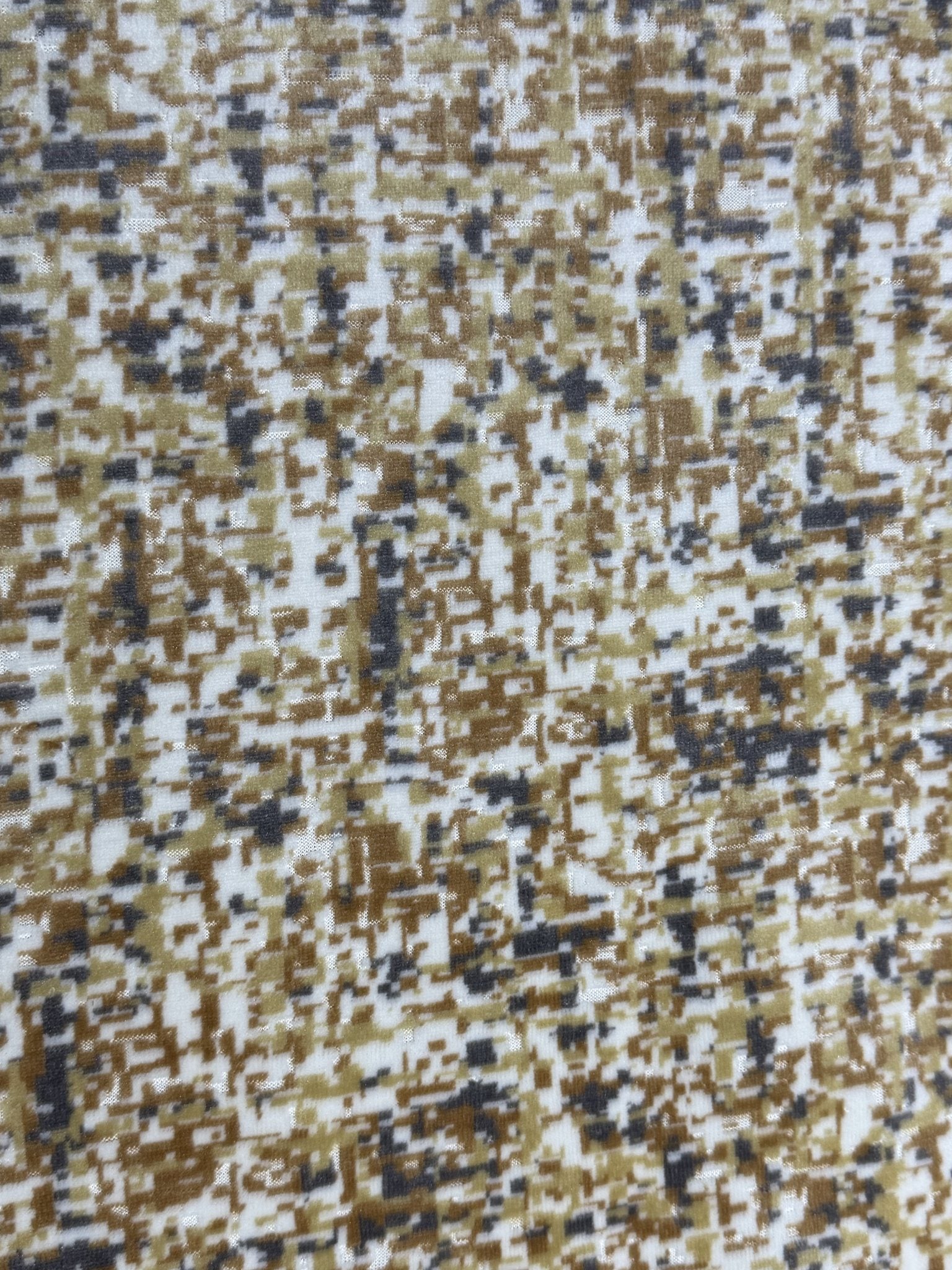 Pixel-camo cut velvet jacquard motif