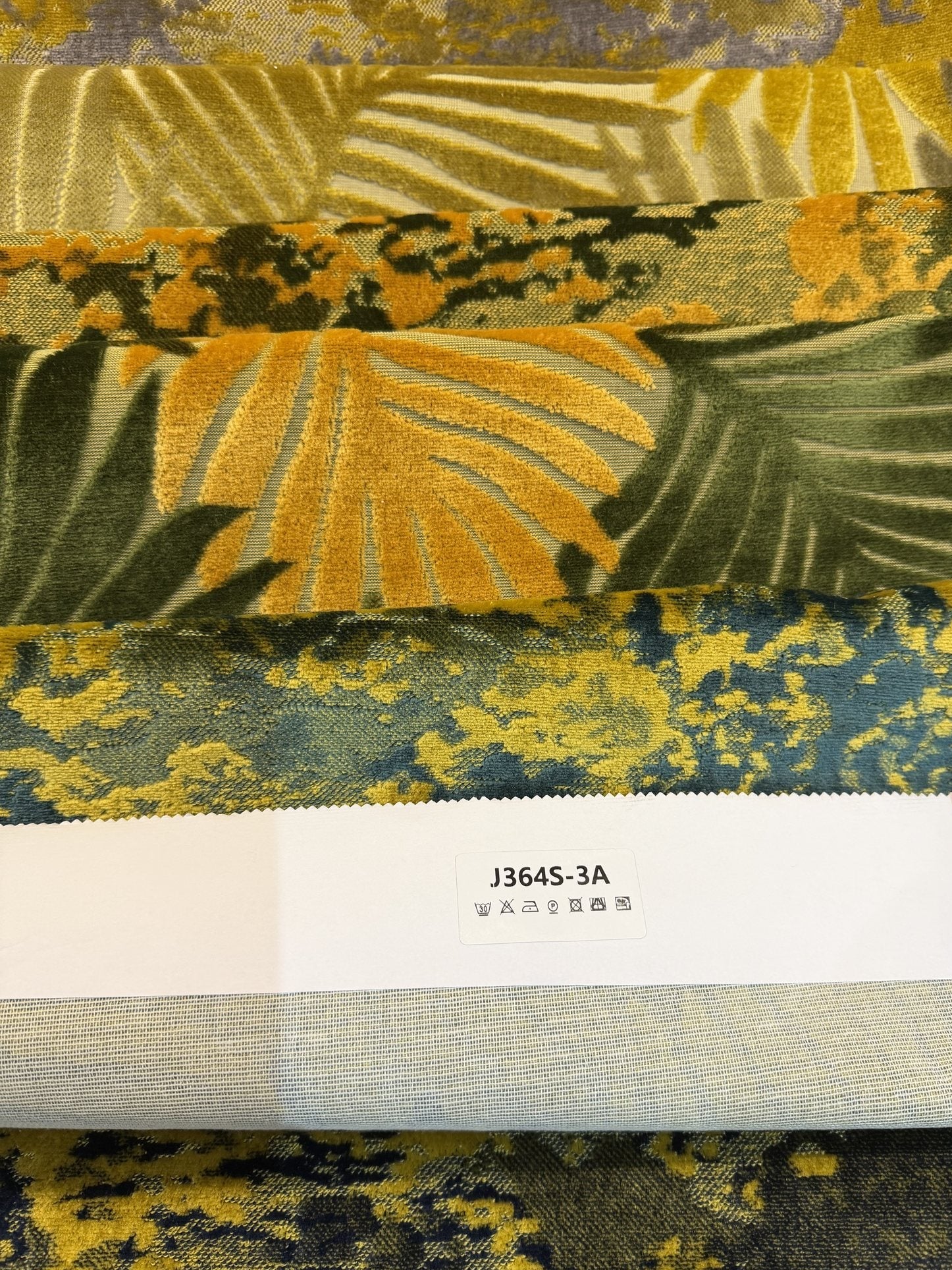 Tropical Leaf Cut Velvet Upholstery Fabric Sofa & Upholstery Fabric
