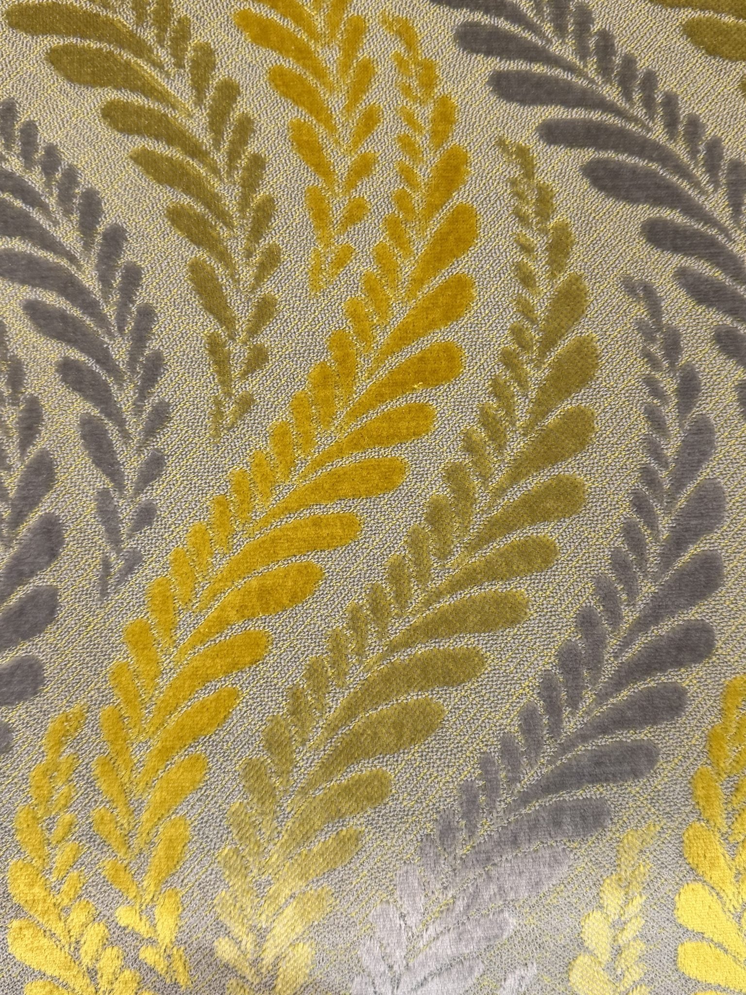 Fern Botanical Cut Velvet Upholstery Fabric Sofa & Upholstery Fabric