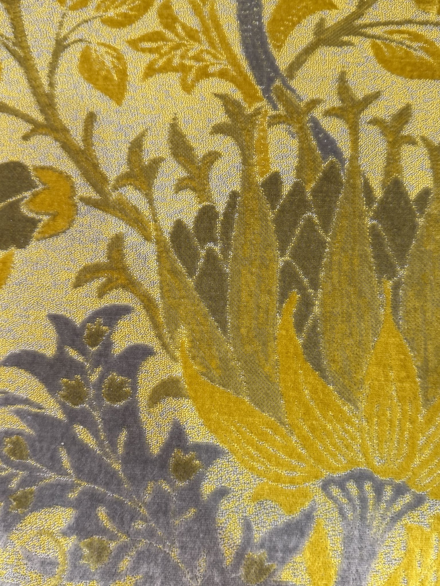Fern Botanical Cut Velvet Upholstery Fabric Sofa & Upholstery Fabric
