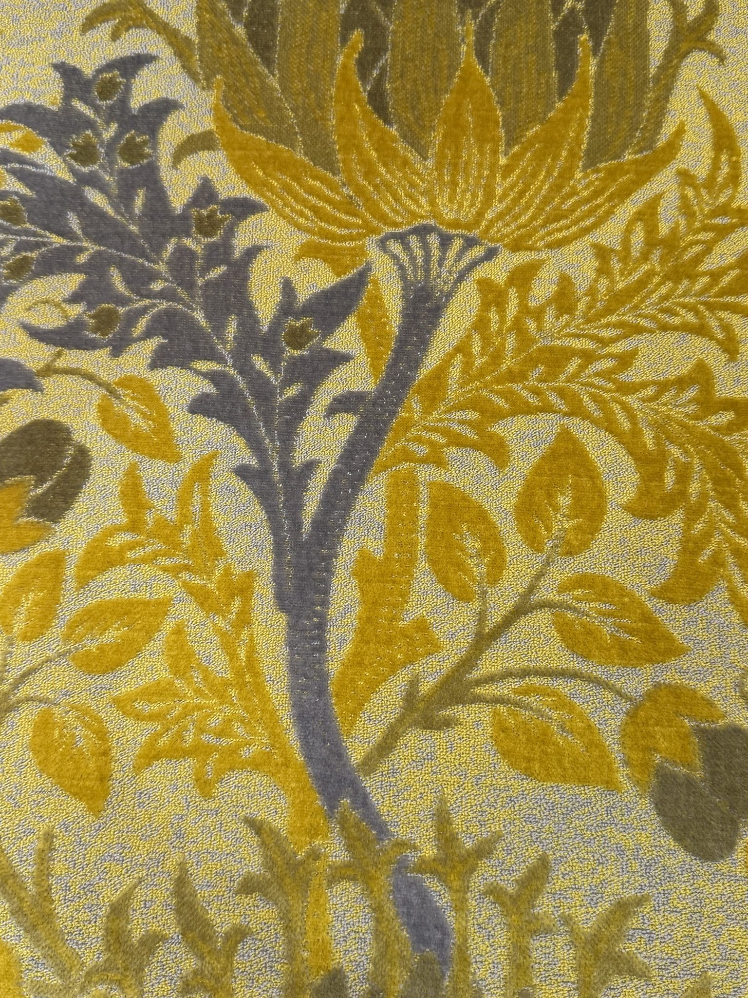 Fern Botanical Cut Velvet Upholstery Fabric Sofa & Upholstery Fabric