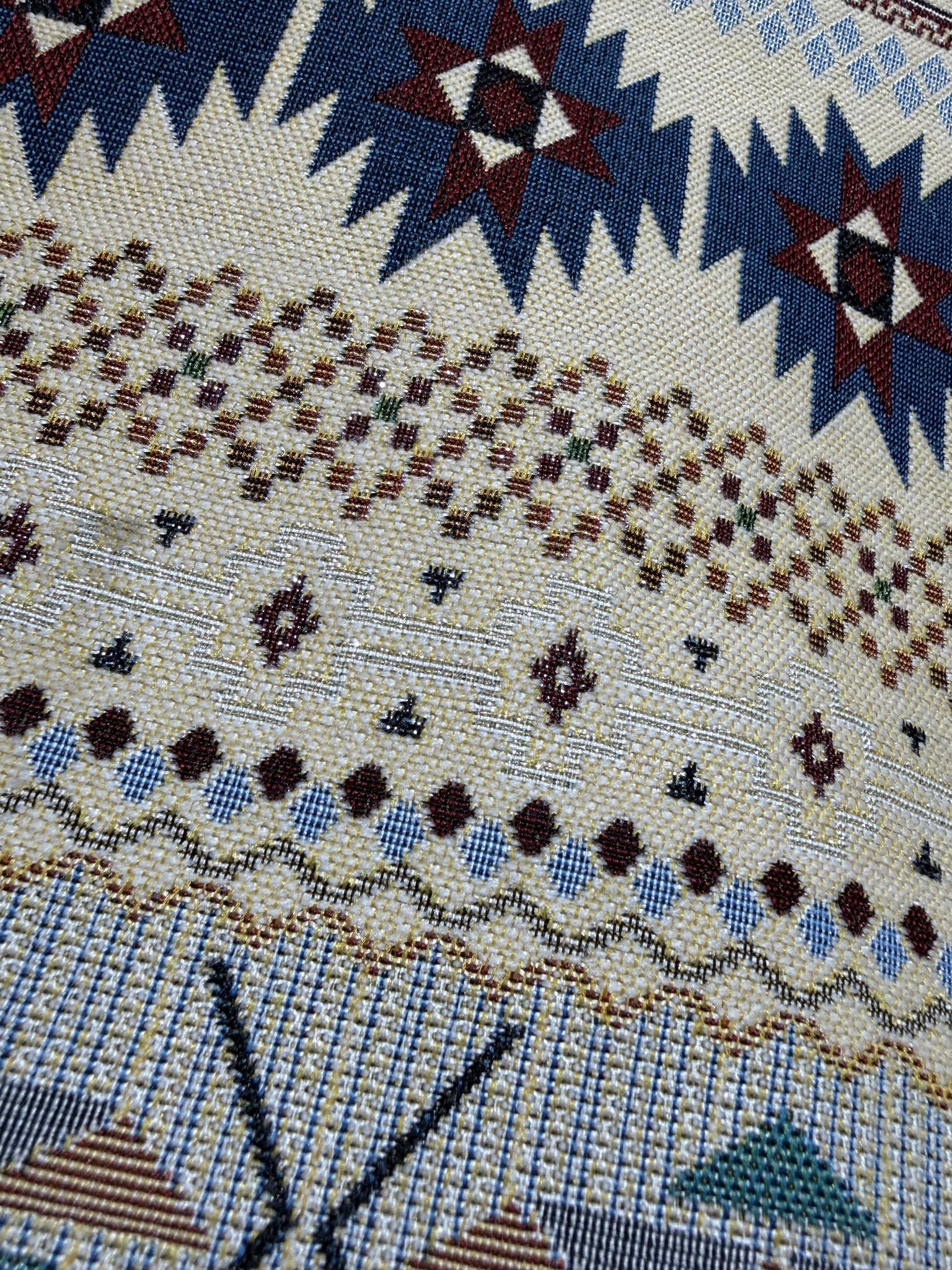Southwest Geometric Jacquard Fabric Custom Designer Jacquard