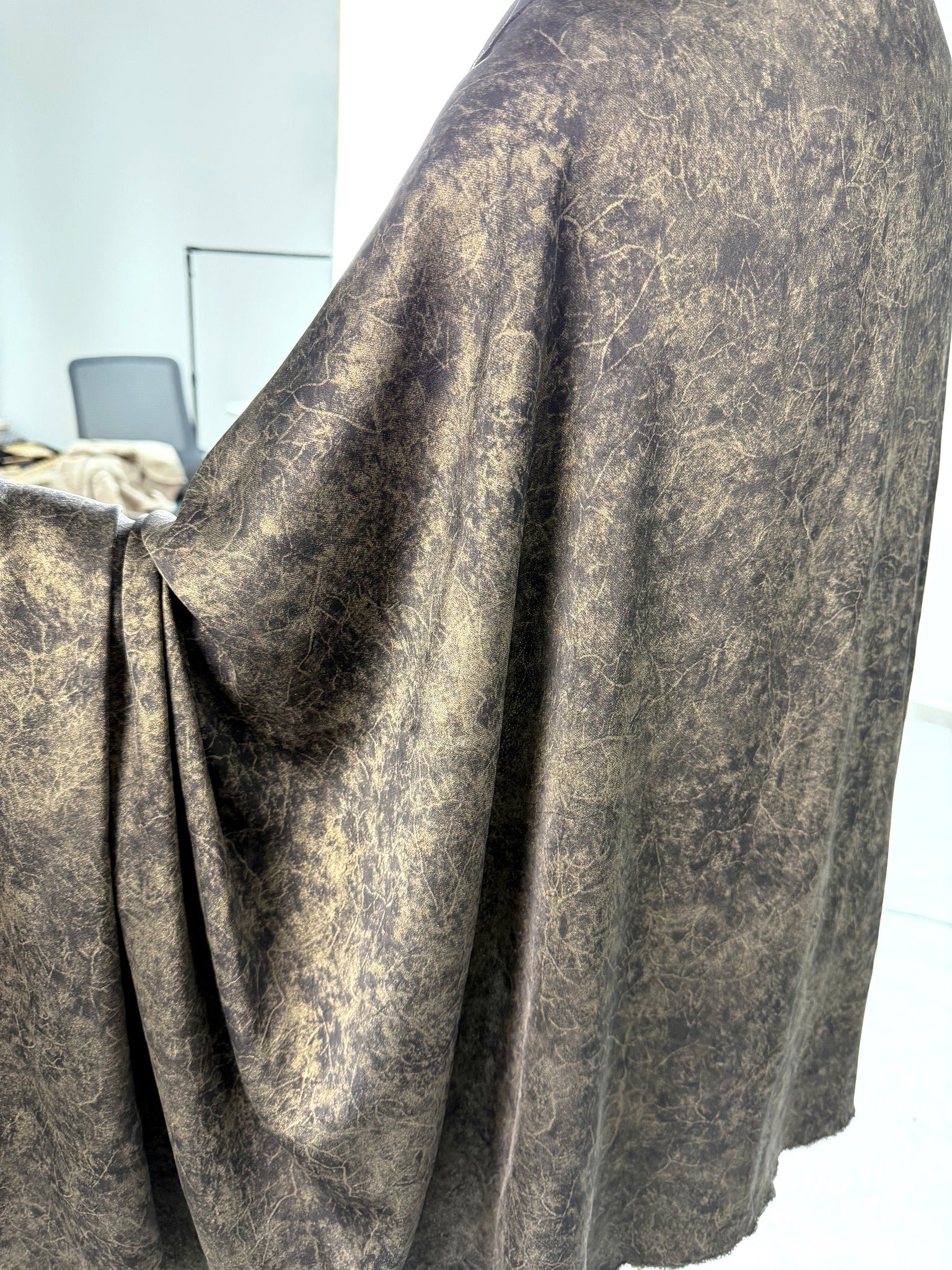 Dark Olive Botanical Floral Jacquard Fabric Jacquard Apparel Fabric