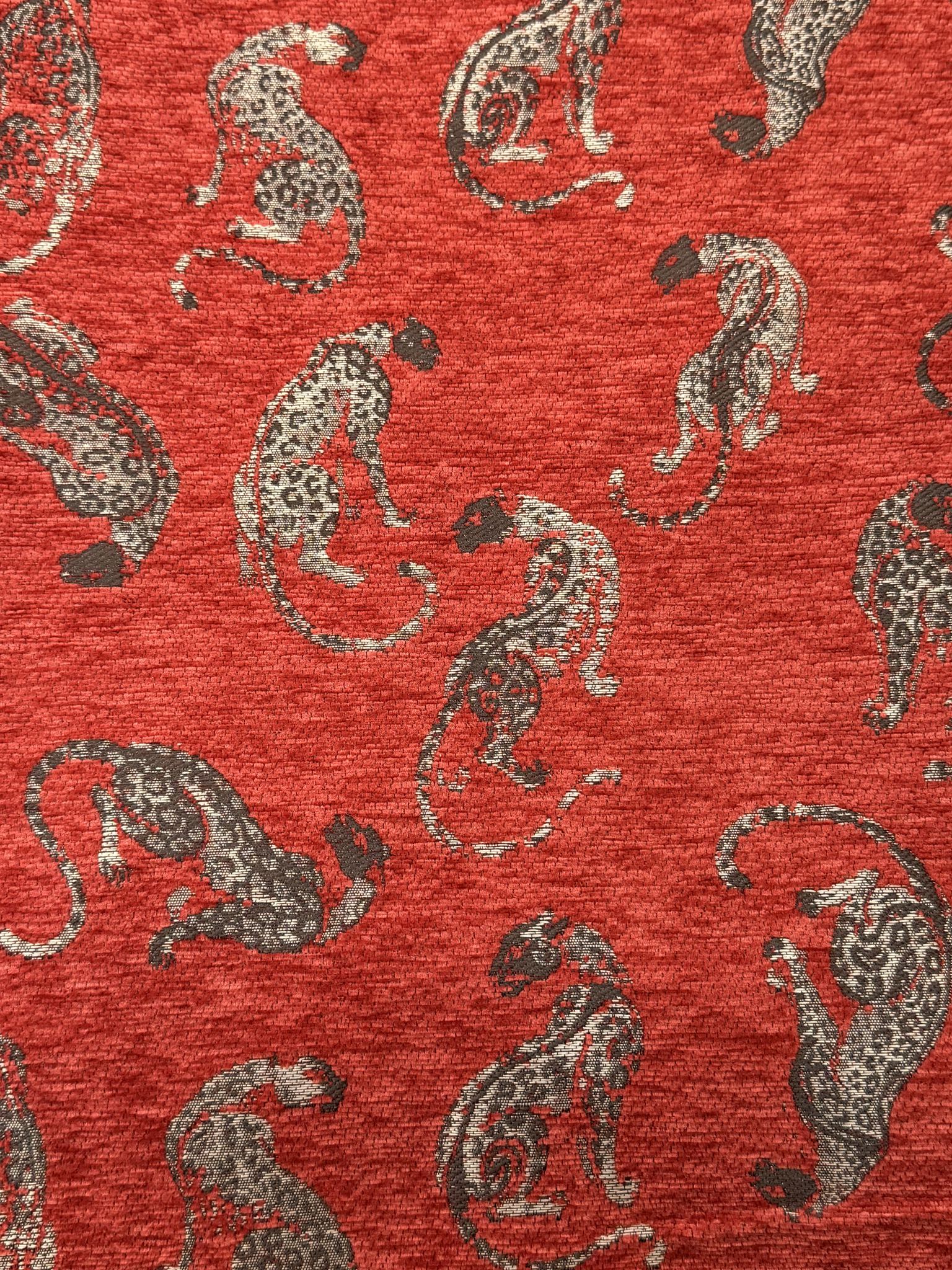 Leopard Figure Chenille Jacquard Home Textile Fabric Chenille Jacquard Fabric