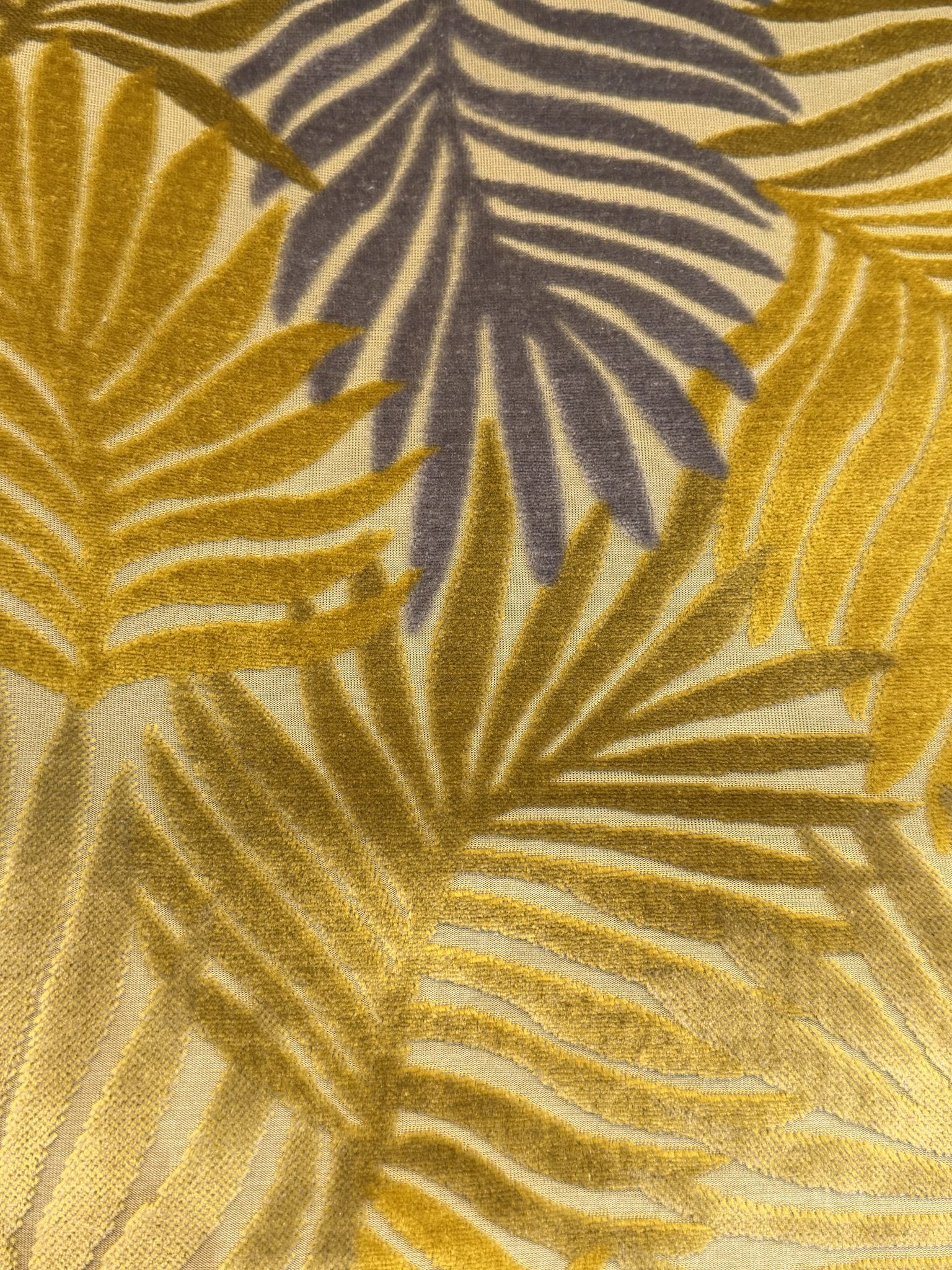 Tropical Leaf Cut Velvet Upholstery Fabric Sofa & Upholstery Fabric