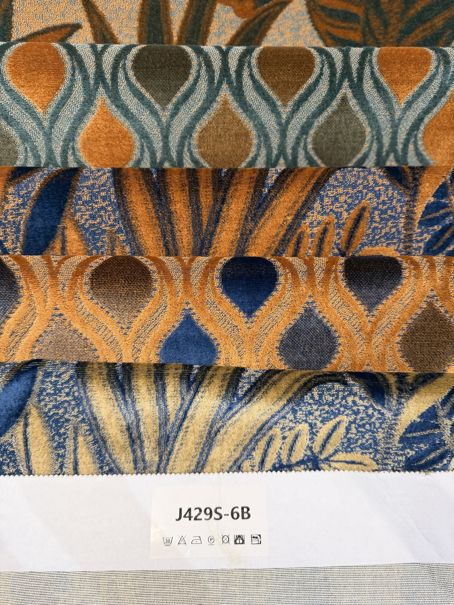 Ogee Botanical Cut Velvet Upholstery Fabric Sofa & Upholstery Fabric
