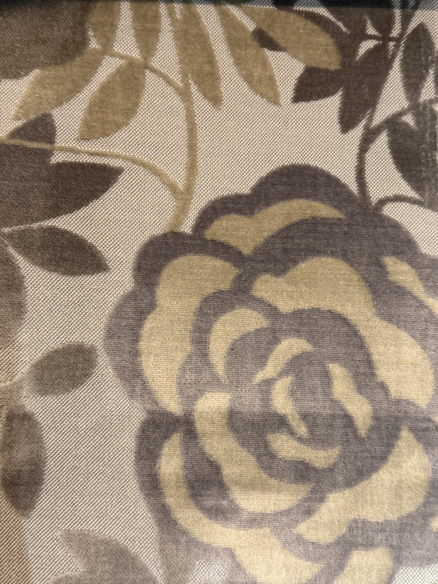 Stylized Rose Floral Cut Velvet Upholstery Fabric Sofa & Upholstery Fabric